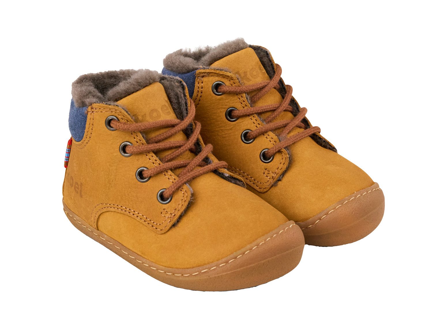KOEL Koel Barfußschuhe Lauflernschuh Stiefel Bill Leder Lammfell Stiefelette