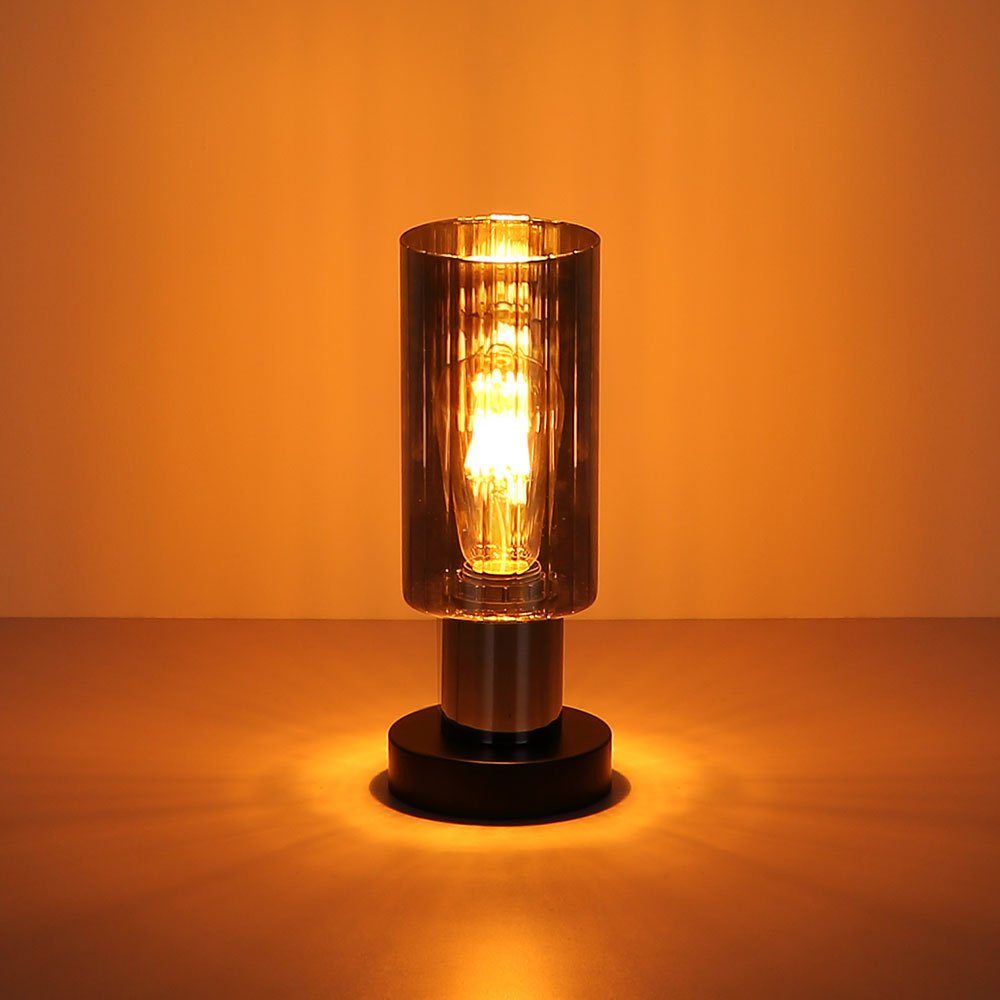 Tischleuchte Globo LED Glas Beistelllampe Nachttischlampe Tischleuchte, Schreibtischlampe