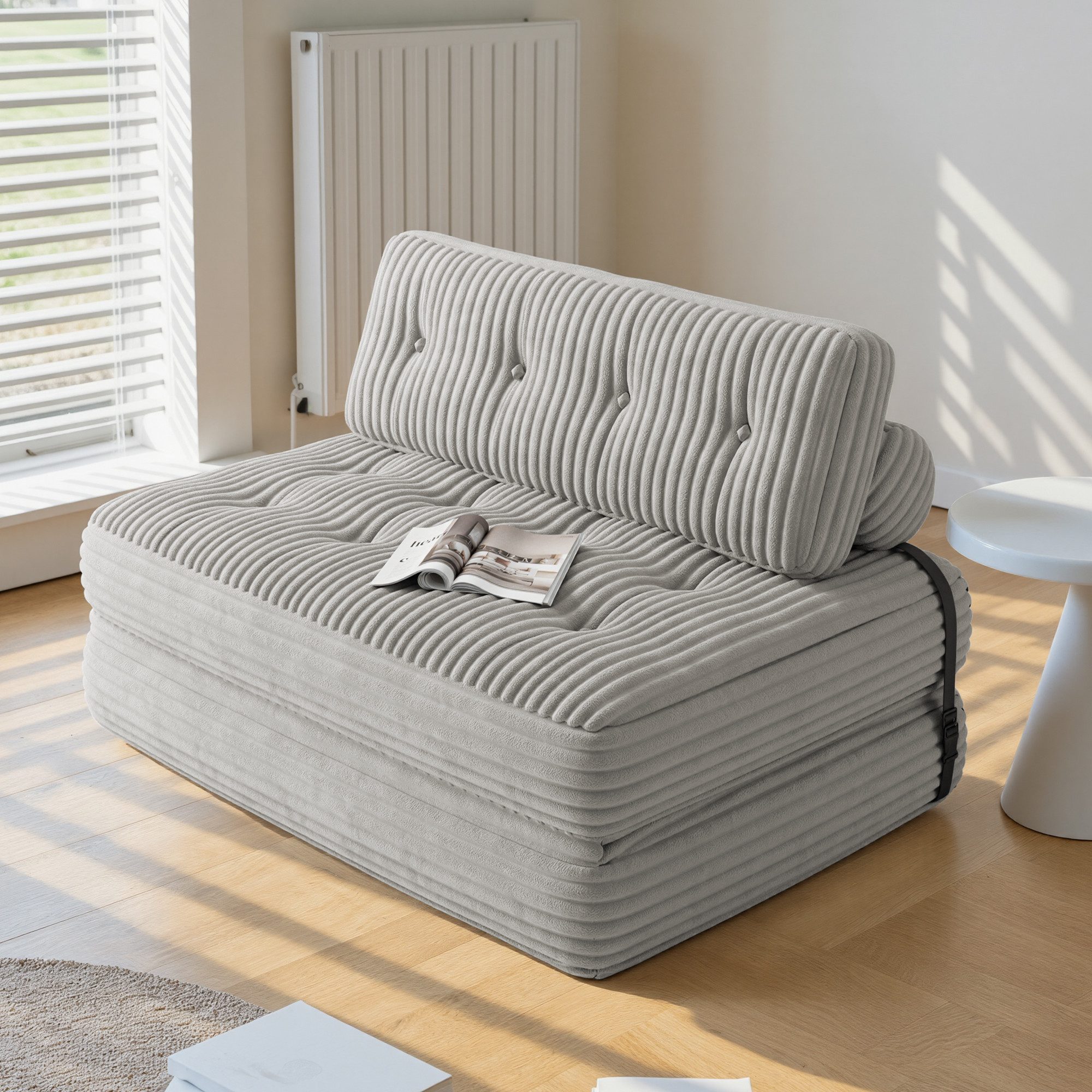 Bealife Schlafsofa Klappbares Sofa, Relaxsessel Indoor-Lazy Mit Rückenkissen, kein Aufbau, sofort nutzbar