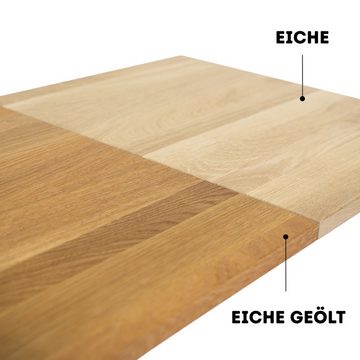 HORST Abdeckplatte IKEA Malm, - passgenaue Deckplatte aus Vollholz Eiche