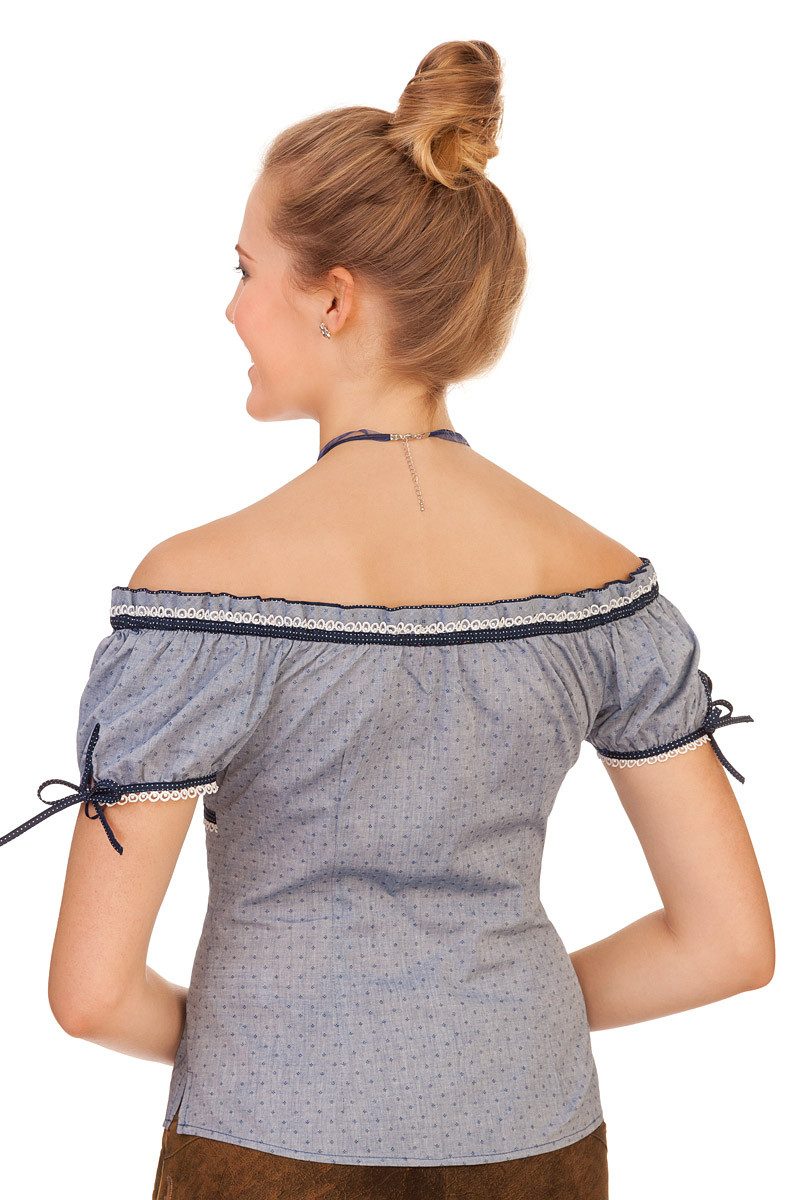 Krüger Madl Trachtenbluse Trachtenbluse - ALIA - rot, blau
