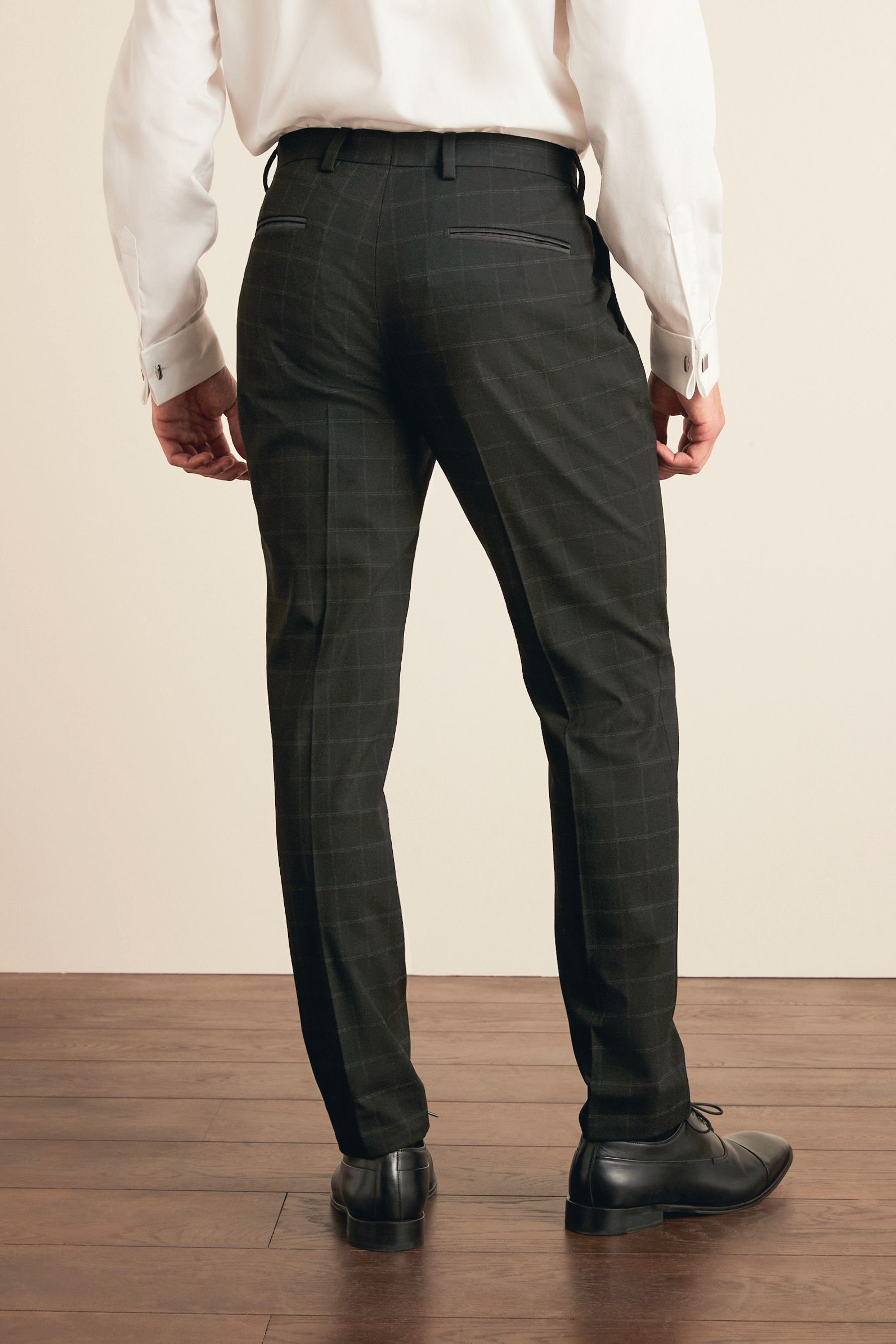 Next Karierter (1-tlg) Hose im Skinny Anzughose Fit: Smoking