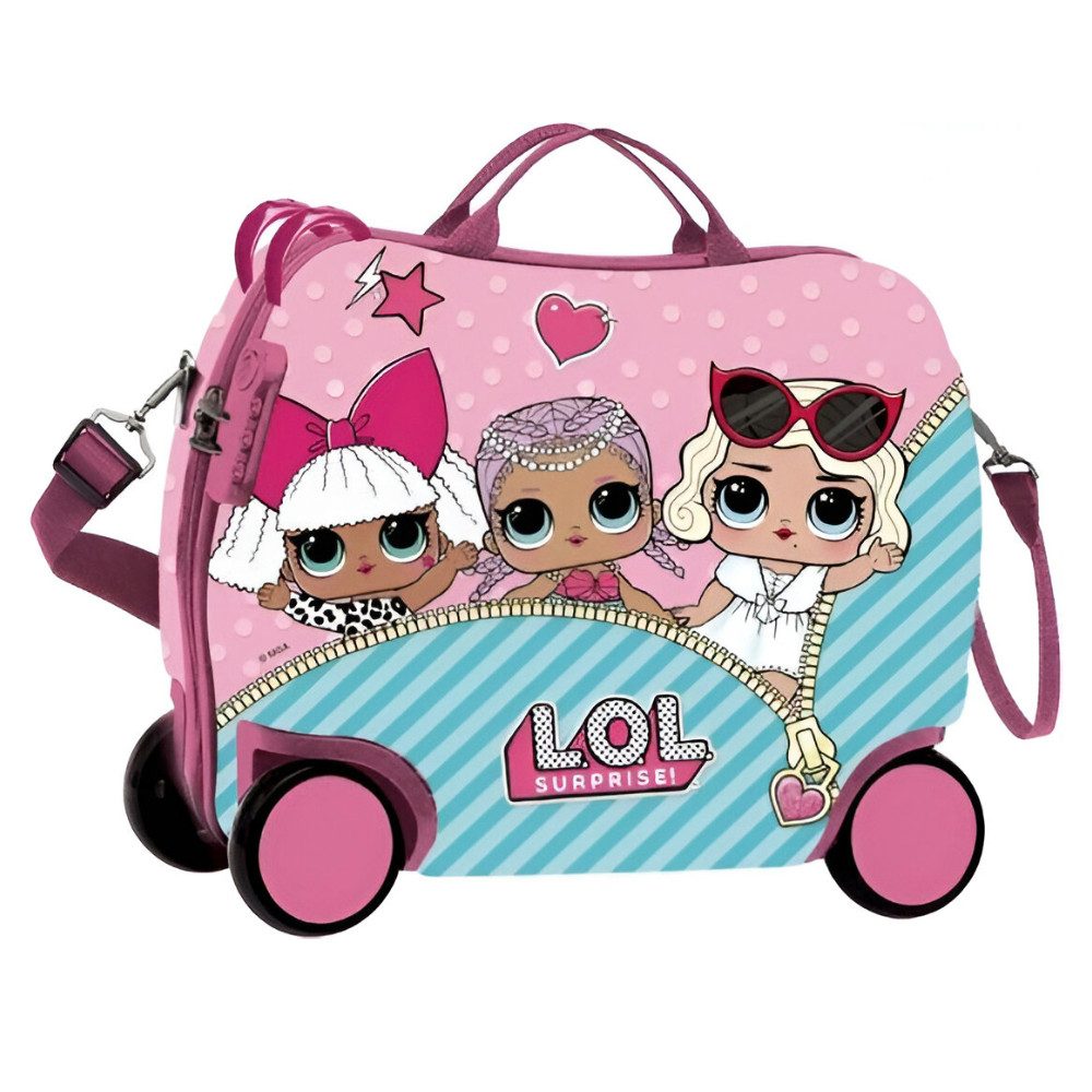 L.O.L. SURPRISE! Kinderkoffer LOL Surprise Mädchen Kinder Reise Set Koffer Strandtuch, 4 Rollen