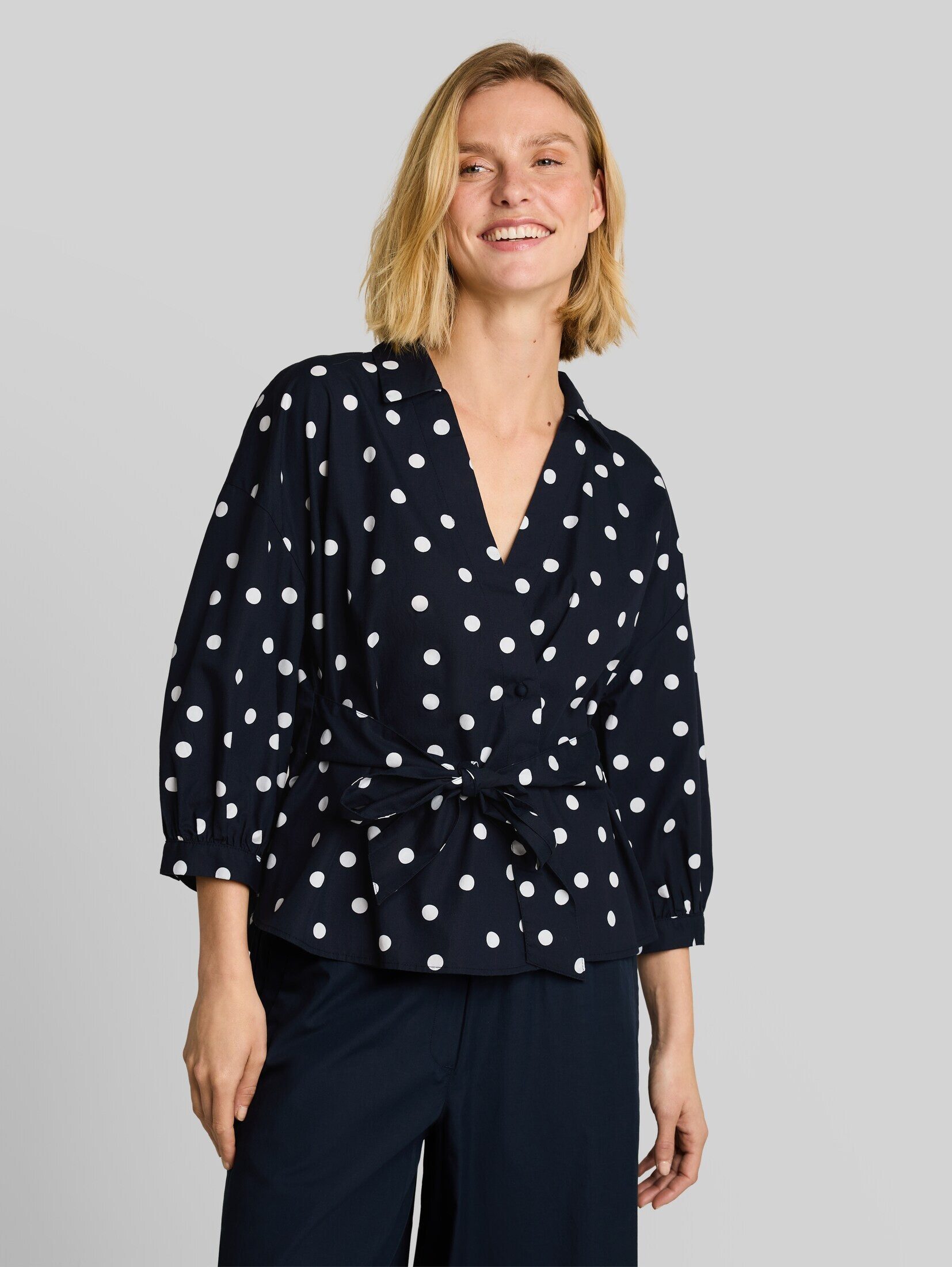 TOM TAILOR Langarmbluse Blusen & Shirts Loose Fit Wickelbluse