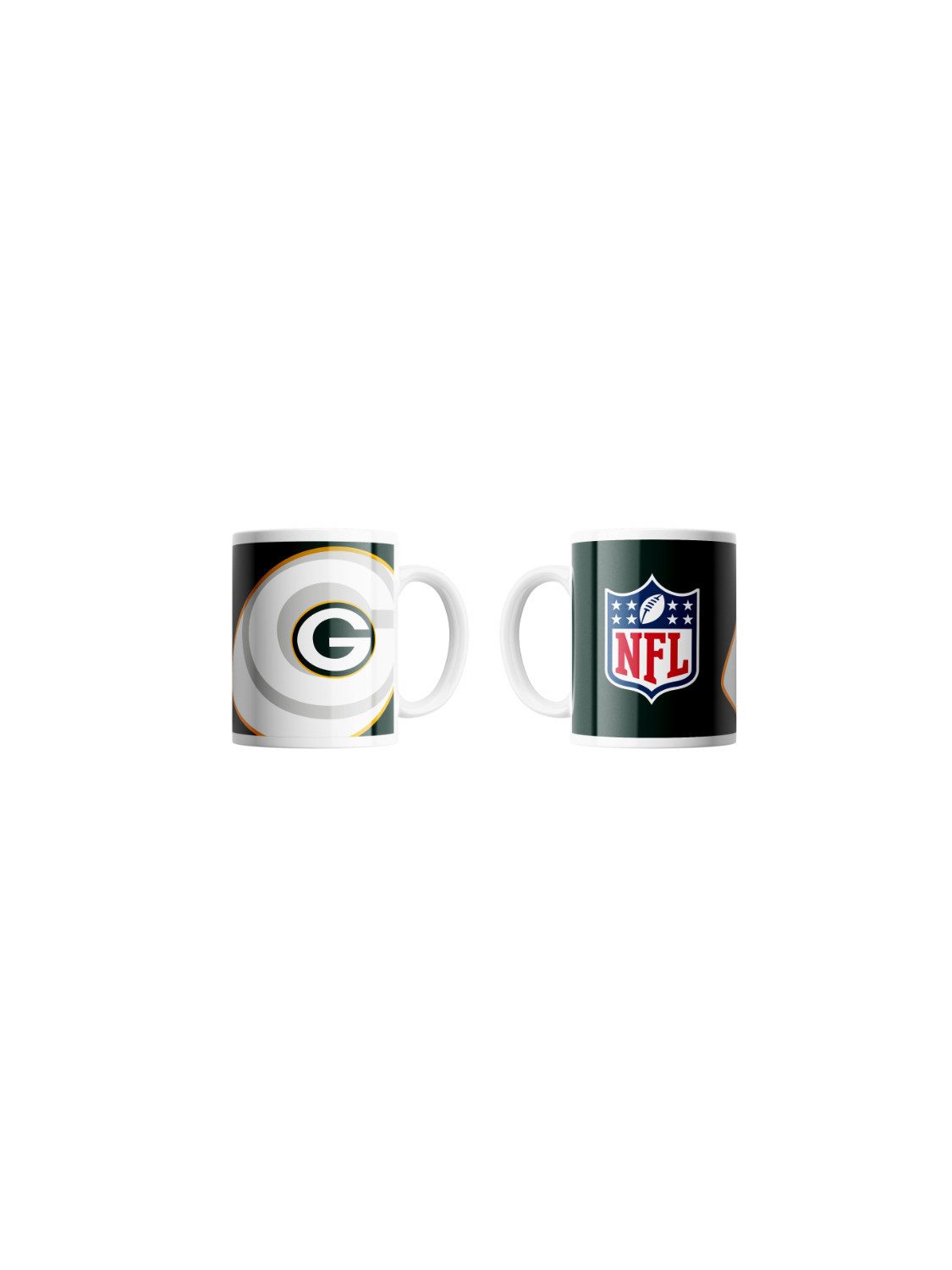 Green Bay Packers Becher Green Bay Packers Classic Mug Shadow Logo & Shield, Keramik