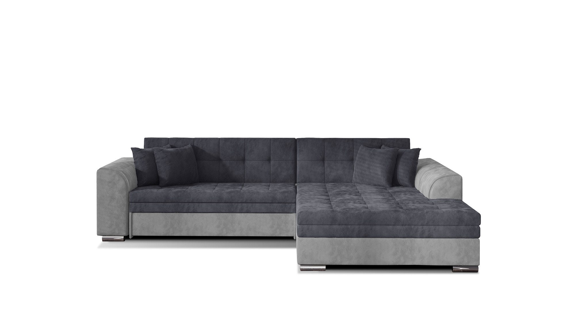 MF Design Ecksofa Ecksofa mit Schlaffunktion in Webstoff, Dolphin / false / Ja