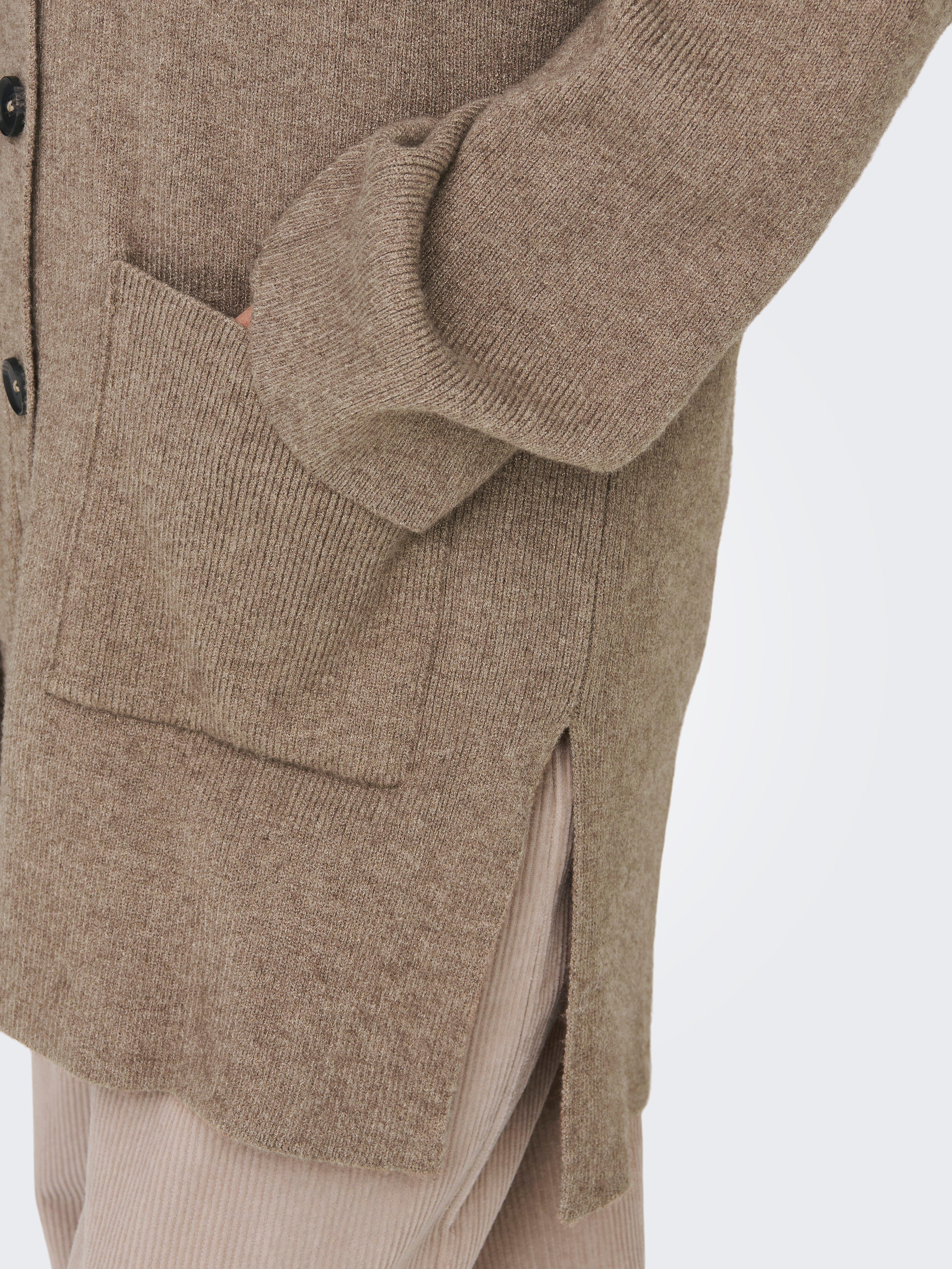 ONLY Strickjacke ONLKATIA LS RIB V LOOSE CARDIGAN CC KNT