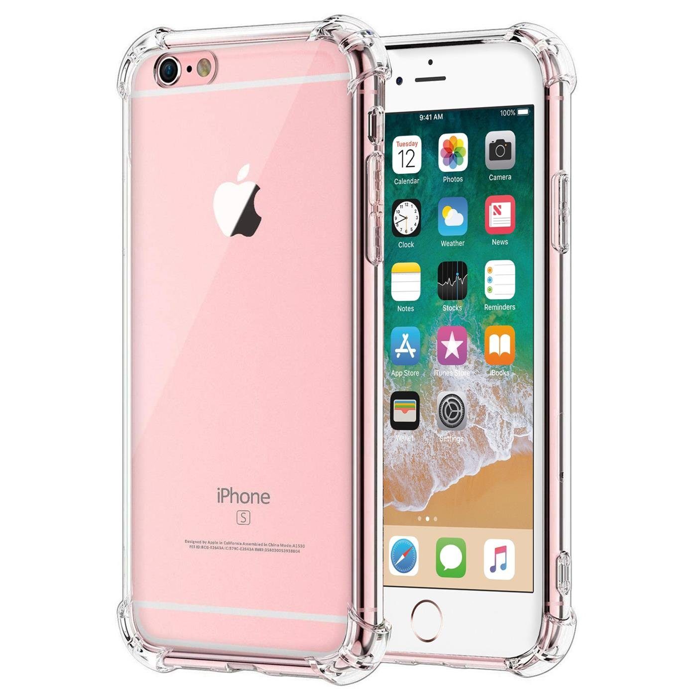 CoolGadget Handyhülle »Anti Shock Rugged Case« für Apple iPhone 6 / 6S 4,7  Zoll, Slim Cover robust mit Kantenschutz durchsichtge Schutzhülle für iPhone  6 / 6S Hülle Transparent online kaufen | OTTO