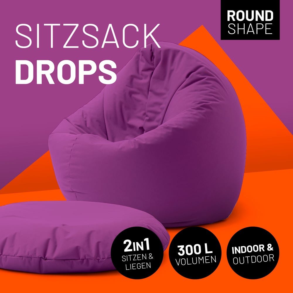 Lumaland Sitzsack In-& Outdoor Sitzkissen Bean günstig online kaufen