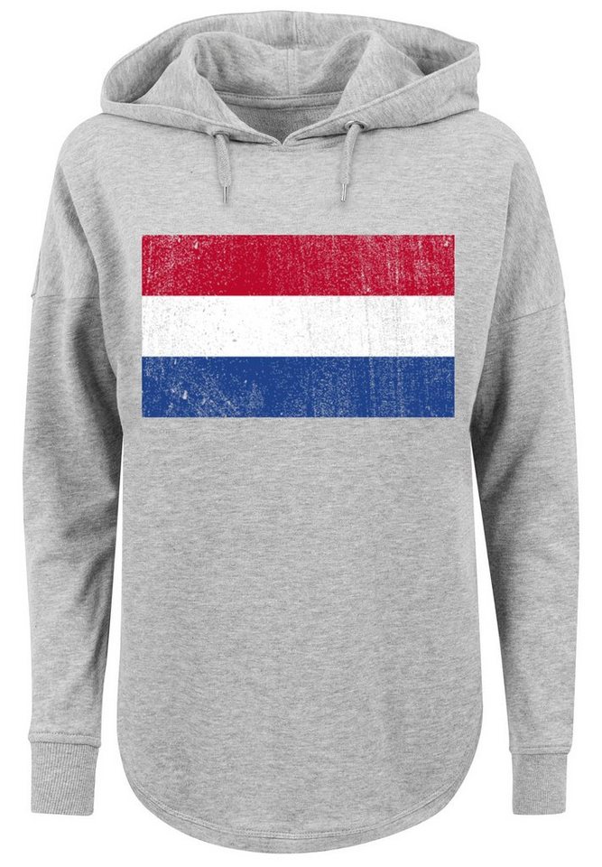 F4NT4STIC Kapuzenpullover Niederlande Flagge distressed Print