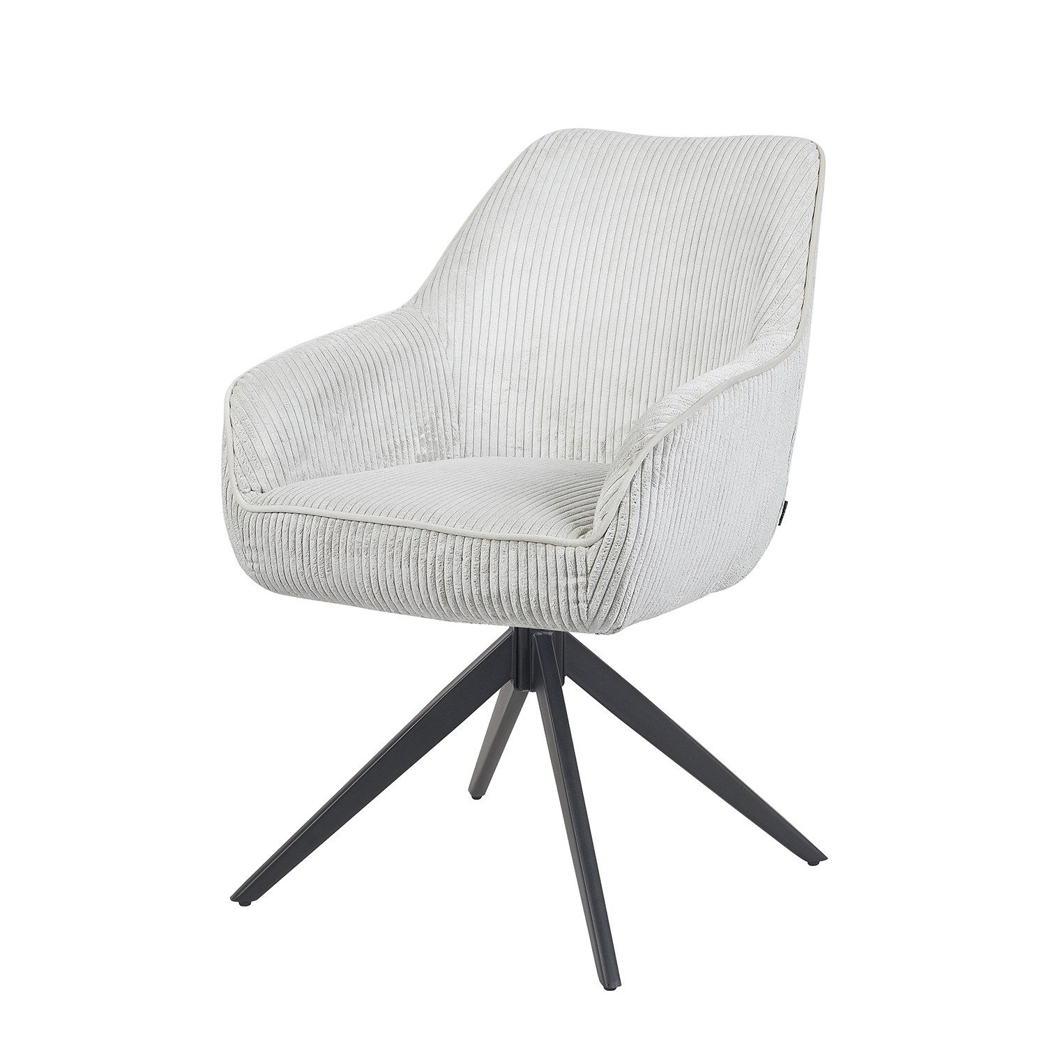 B&D home Polsterstuhl ARVIT (1 St), mit Armlehnen, Taschenfederkern-Sitz, Metallgestell 360° drehbar