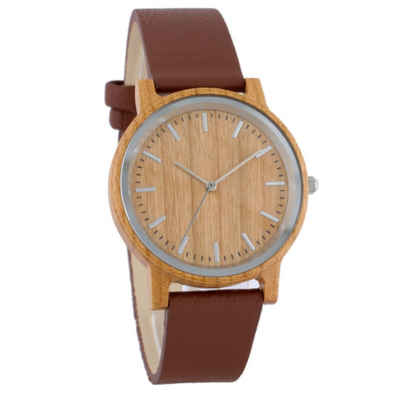 Miraval Quarzuhr Elegante Holz-Armbanduhr mit Lederband, FSC 100%, Holz Mineralglas Leder ⌀ 40mm Quarzuhrwerk