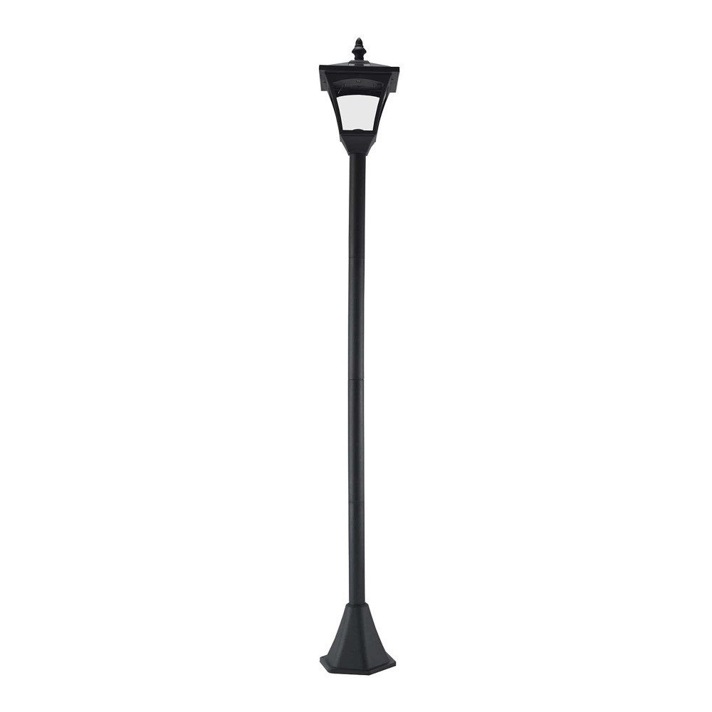 MIBODE Lampenschirm Solar Wegleuchte LED 10 Lumen Schwarz 15x15x120cm