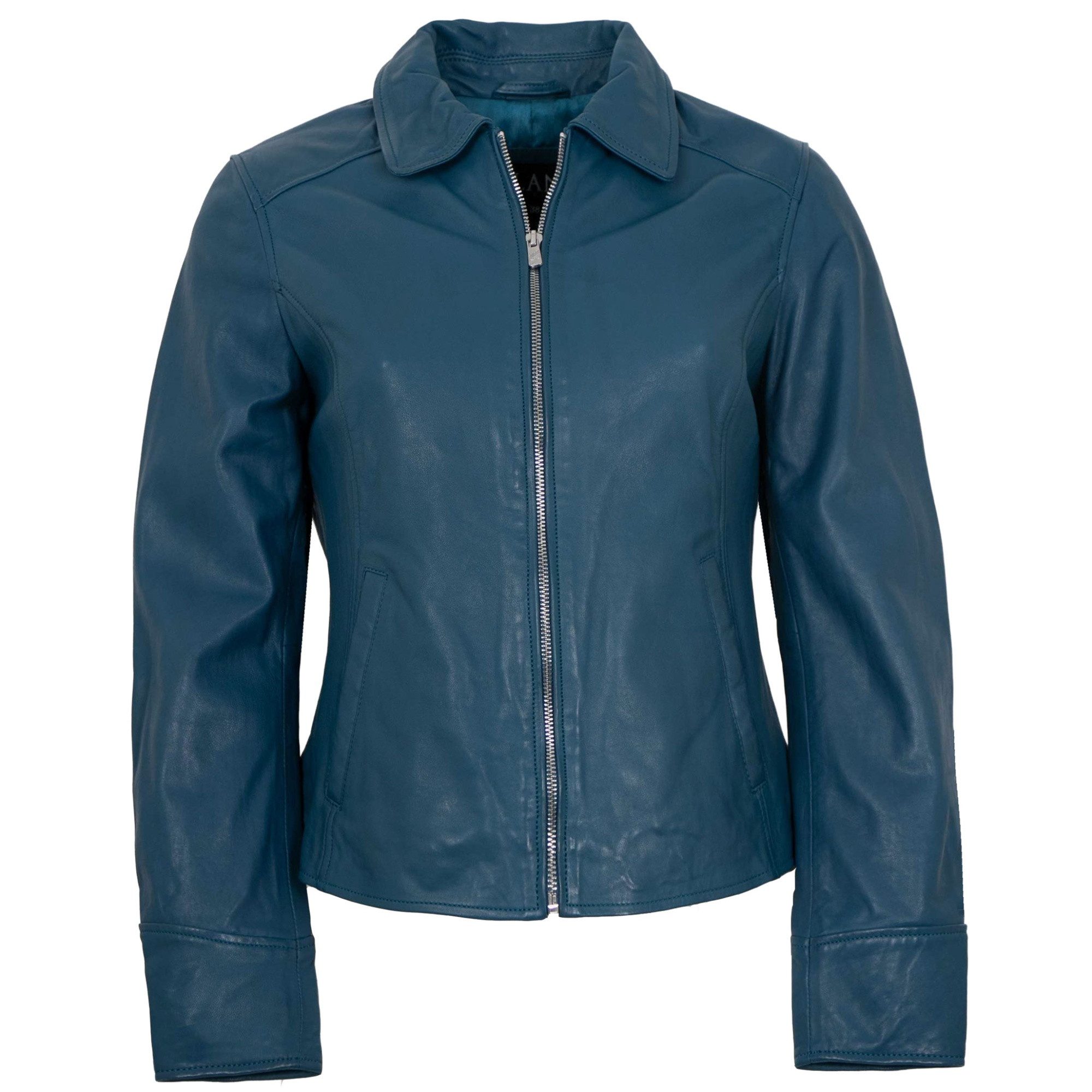 Jilani Lederjacke Elodi Jilani - Damen Lederjacke Lammnappa blau günstig online kaufen