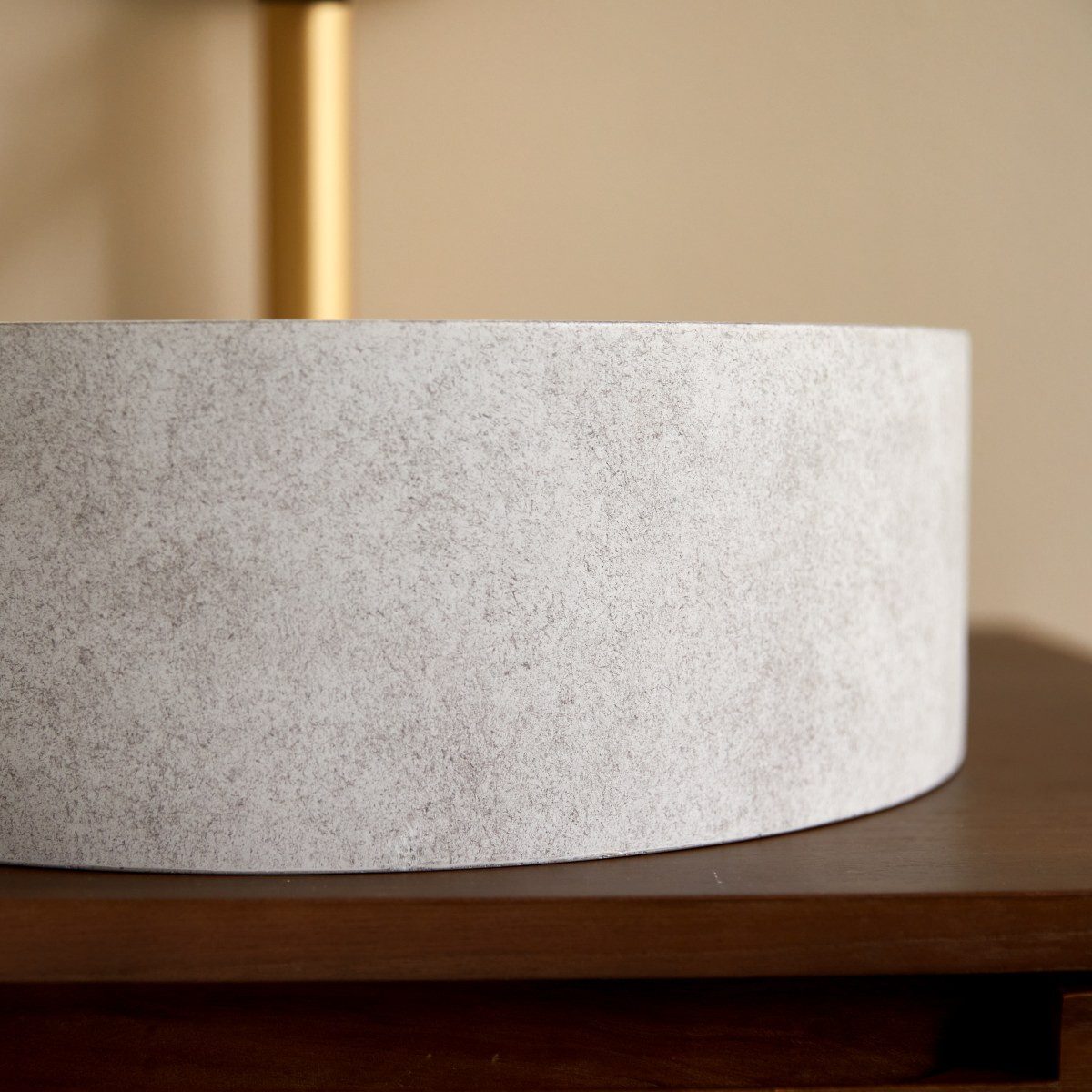 Tikamoon Waschbecken Rundes Waschbecken Gina aus grauem Beton