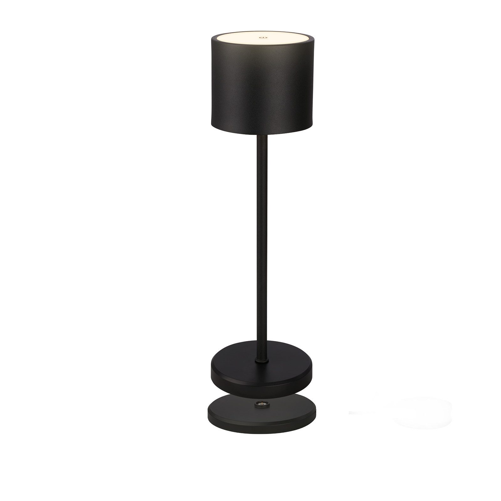 Briloner Leuchten Tischleuchte LED Tischlampe Akku IP44 kabellos Indoor/Outdoor, mit Ladestation, LED wechselbar, 2700K - Extra - Warmweiß, LED Tischlampe kabellos 36x10,5 cm Beige Wohnzimmer Schlafzimmer