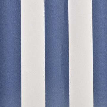 furnicato Markise Markisenbespannung Canvas Blau & Weiß 4x3 m (ohne Rahmen)