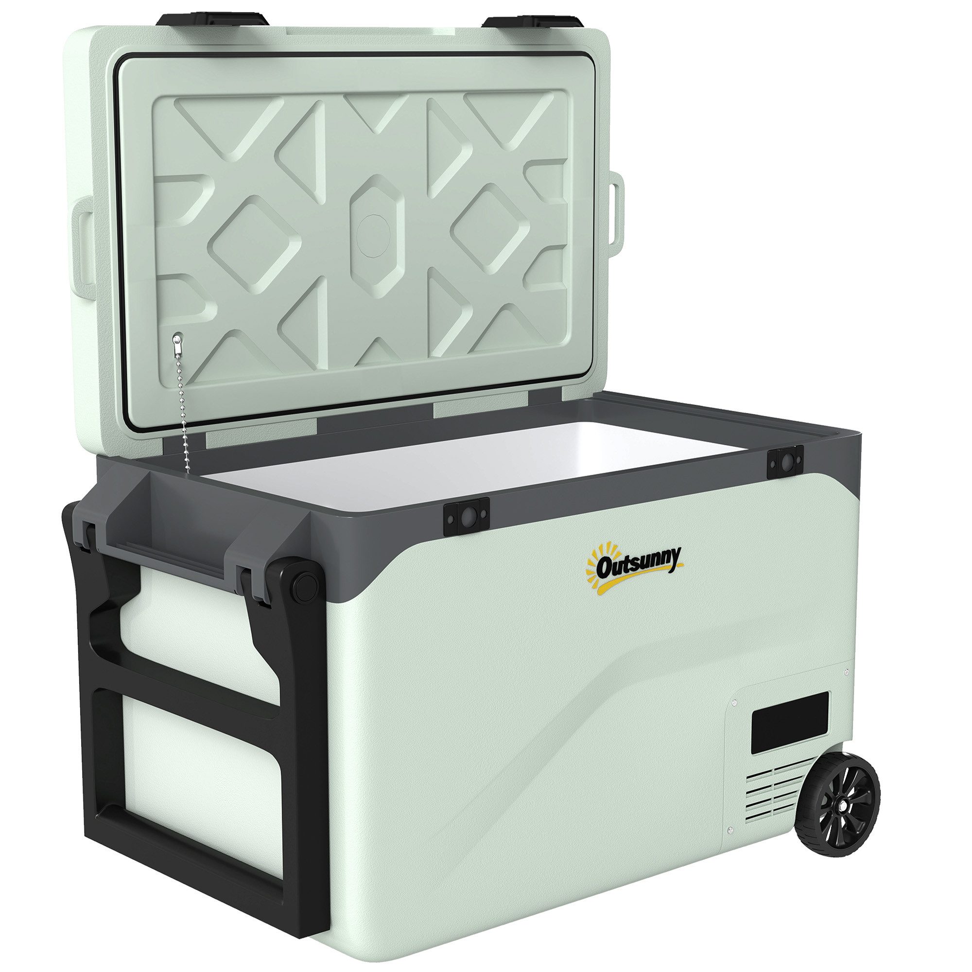 kowdom Kühlbox Kompressor-Kühlbox 42,5 L, -20°C, 12V/230V, Bluetooth, grün, 425 l, 42,5 L, Kompressor, -20°C, Bluetooth App, 12V/230V