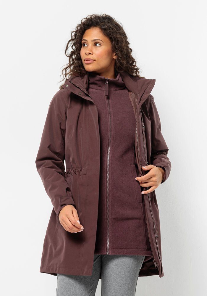 Jack Wolfskin 3-in-1-Funktionsmantel OTTAWA COAT boysenberry