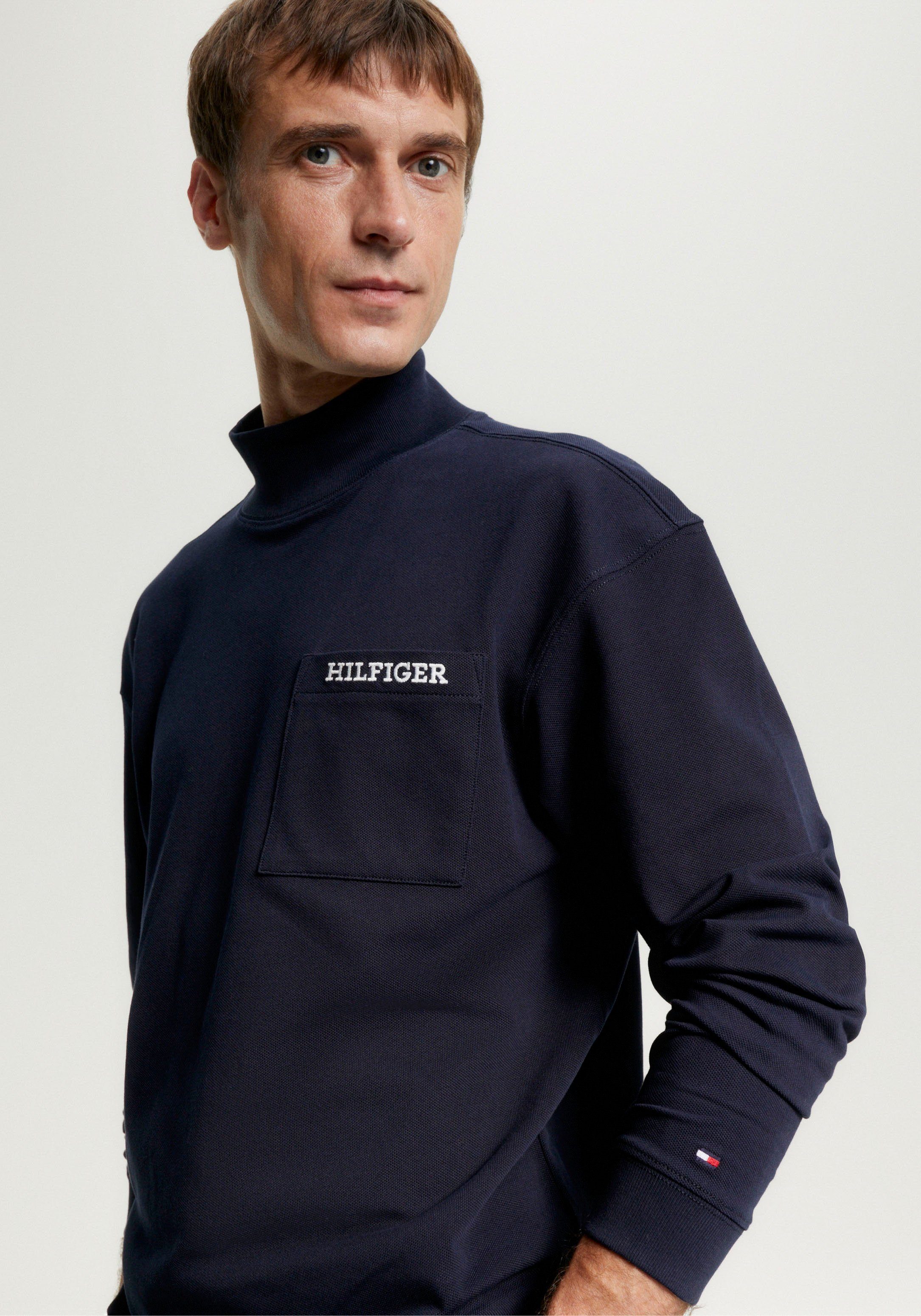 Tommy Hilfiger Langarmshirt MONOTYPE PIQUE POCKET günstig online kaufen