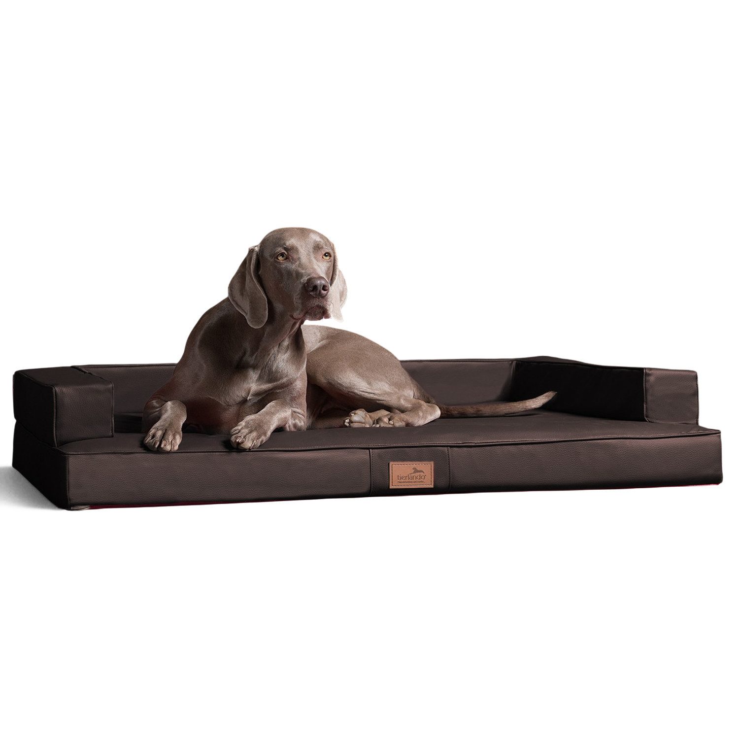 tierlando® Tierbett Orthopädisches Design Hundesofa GIBSON VISCO Kunstleder kubische Form, Abwischbar, Haar resistent, ergonomisch