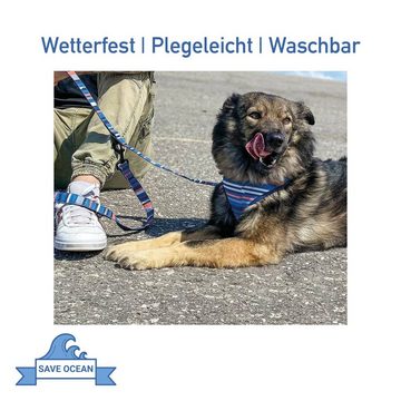 what the shop Hunde-Halsband Hundehalsband: Bunt gestreift, recycelt, 3 Größen, Klickverschluss