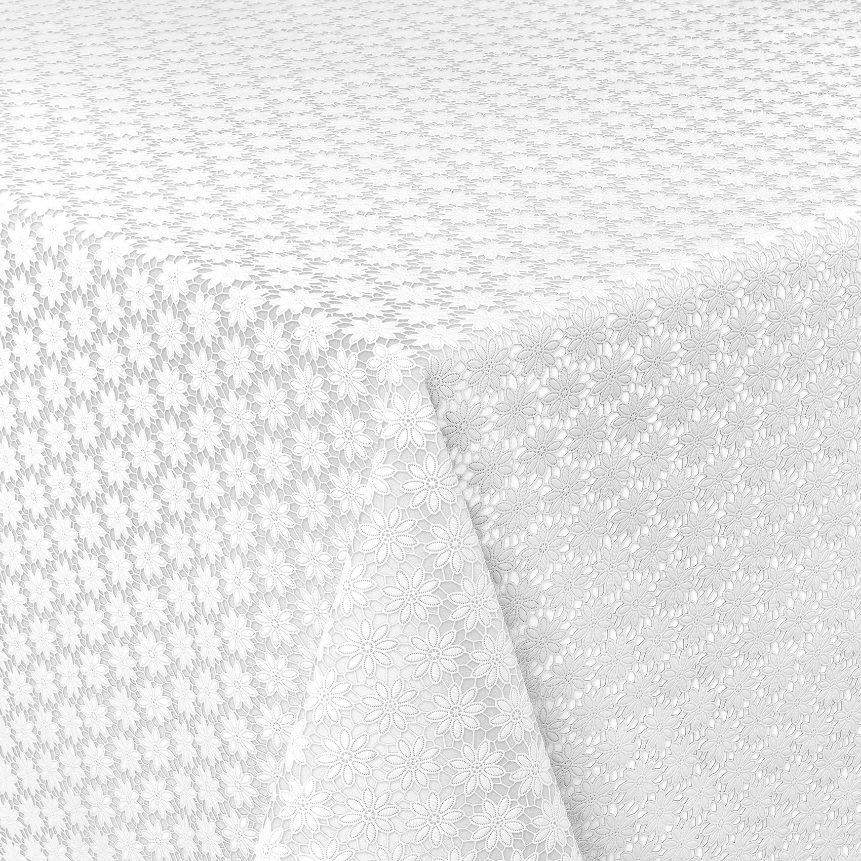 ANRO Tischdecke Lace Vinyltischdecke Häkelspitze Gartentischdecke günstig online kaufen