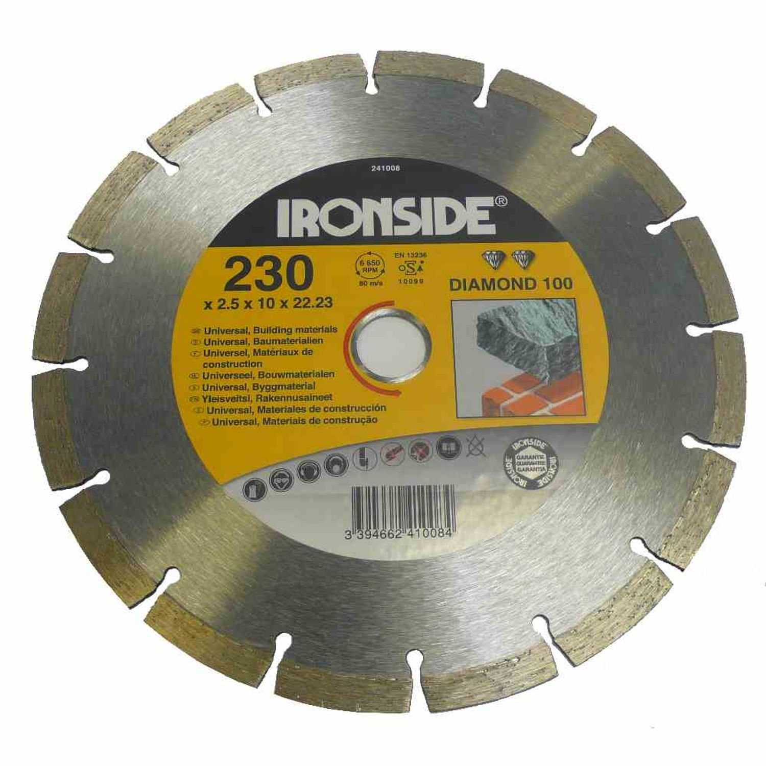 Thumbnail - IRONSIDE Trennscheibe Diamant Trennscheibe 230mm 2,5/7mm Winkelschleifer Schleifscheiben Wer, Ø 230 mm