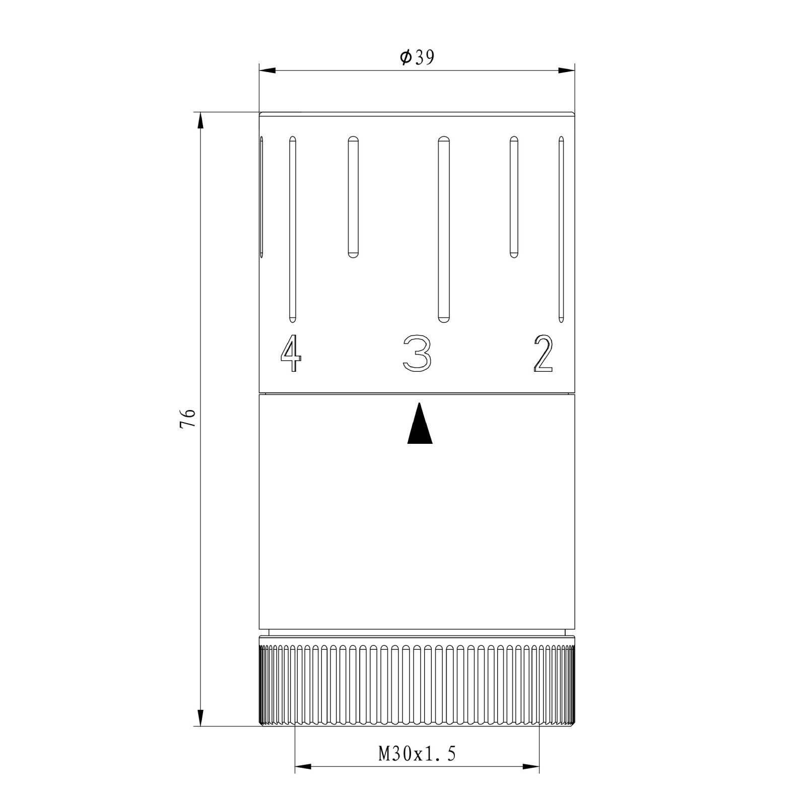 WITEN&NOCK Heizkörperthermostat Design Thermostatkopf M30x1,5mm Heizkörperv günstig online kaufen