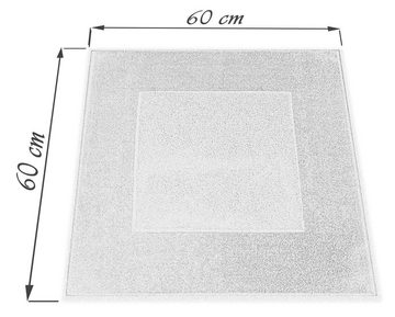 Badematte Prestige Lashuma, Höhe 5 mm, schnell trocknend, strapazierfähig, Baumwolle, quadratisch, Bad Vorleger grün 60x60 cm Frottee