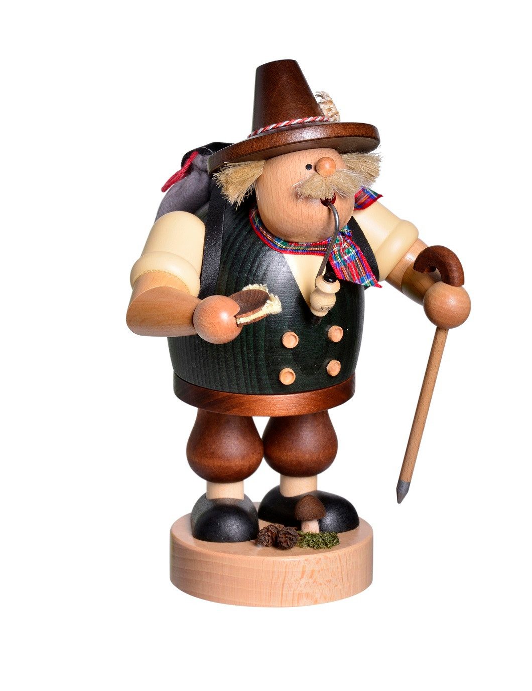 KWO Kunstgewerbe Werkstätten Räuchermännchen KWO Räuchermann Wanderer, (1 St), Handarbeit aus dem Erzgebirge