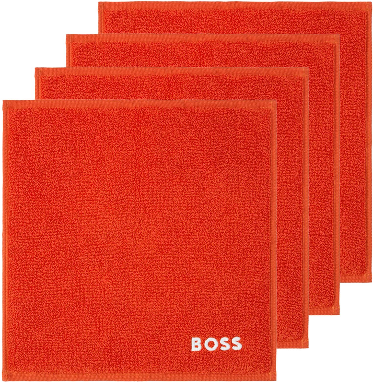 BOSS Home Waschlappen EDGE, Frottier (1-St), mit Label-Applikationen