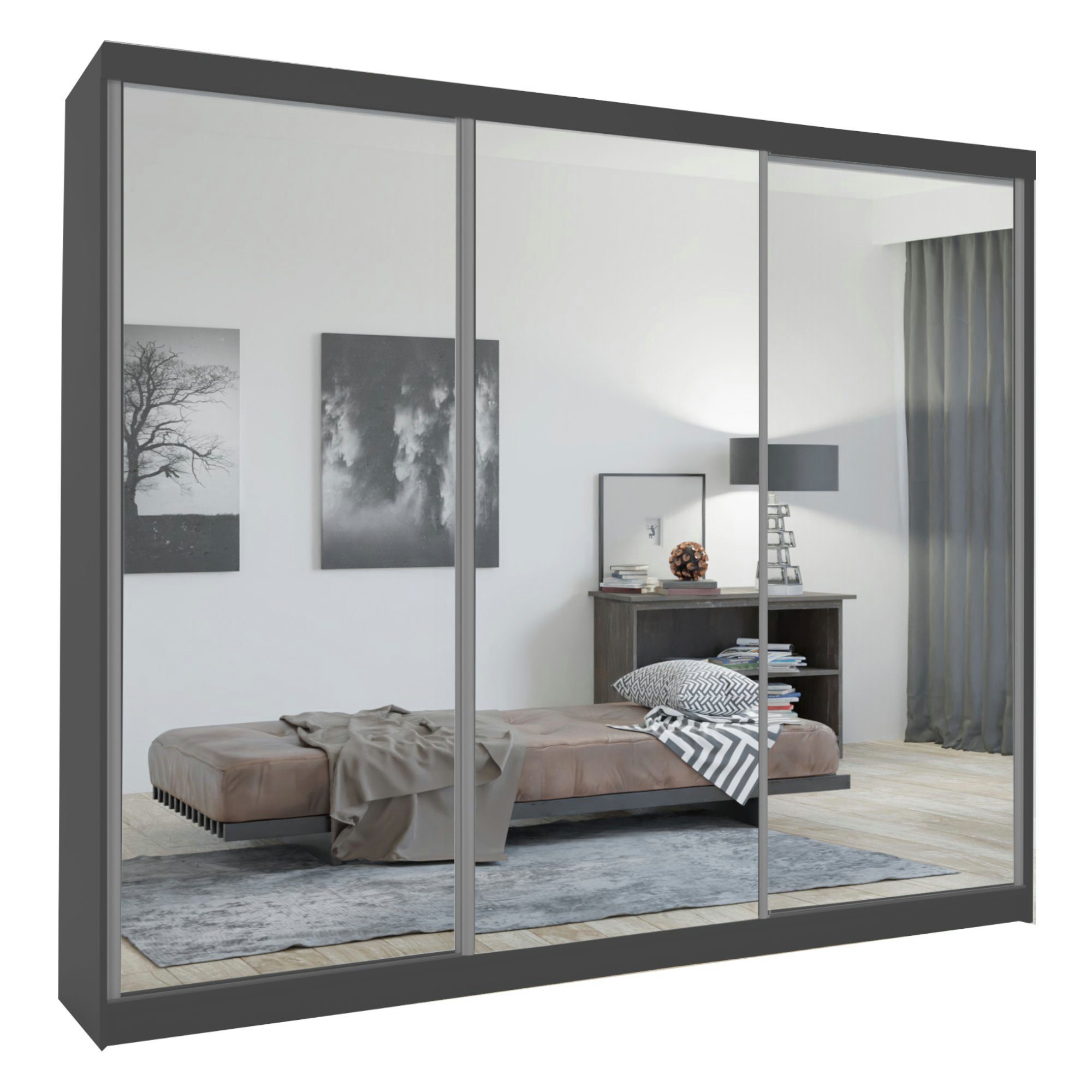 MOEBLO Kleiderschrank LUXI (Schwebetürenschrank 2,3-türig Schrank günstig online kaufen