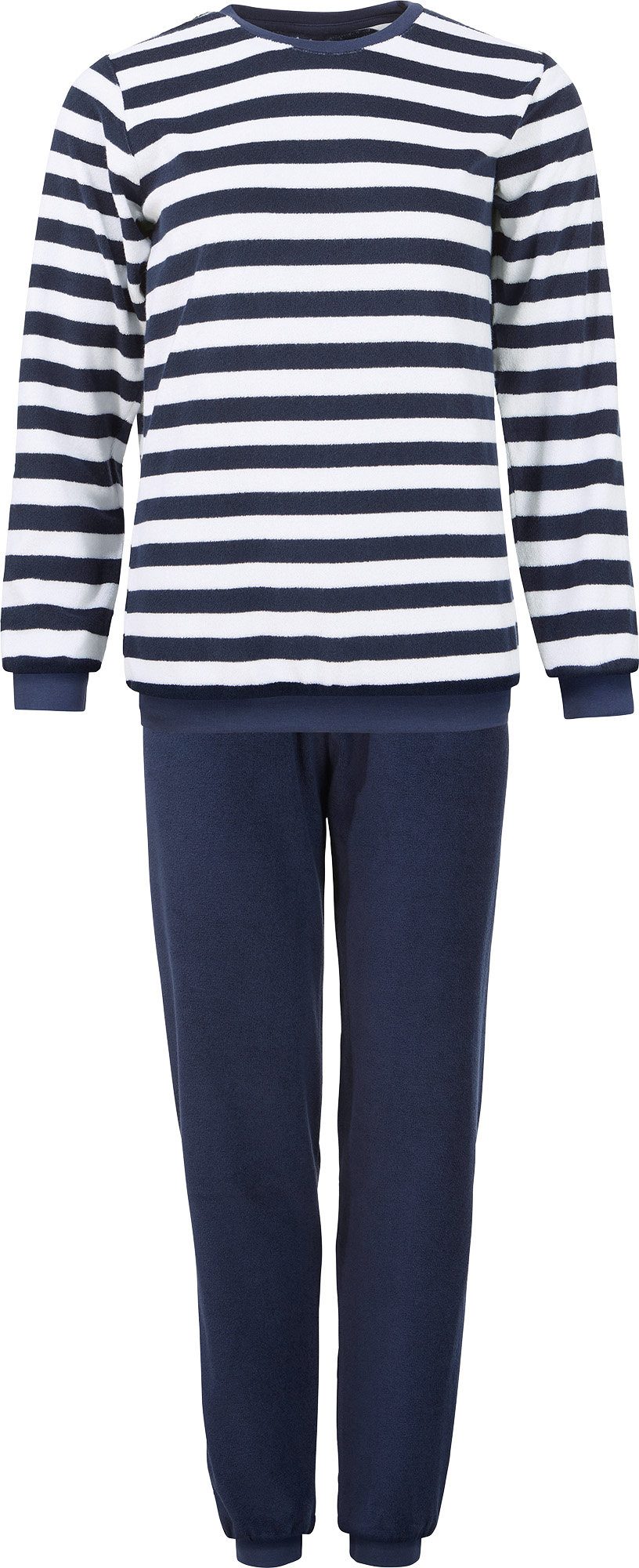 Erwin Müller Pyjama Damen-Schlafanzug Frottee Streifen