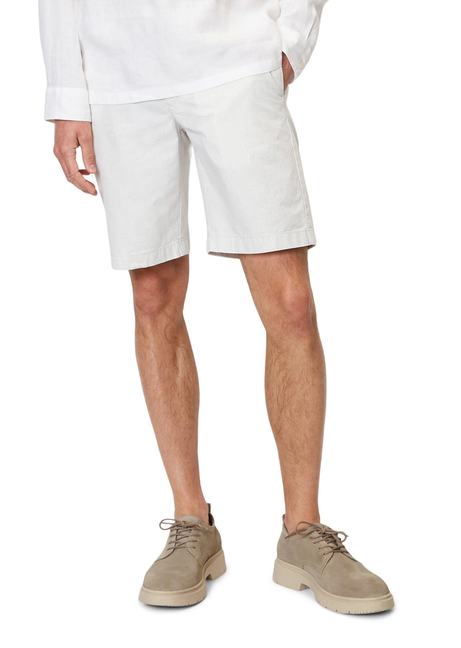 Marc O'Polo Shorts aus Organic Cotton-Popeline weiß