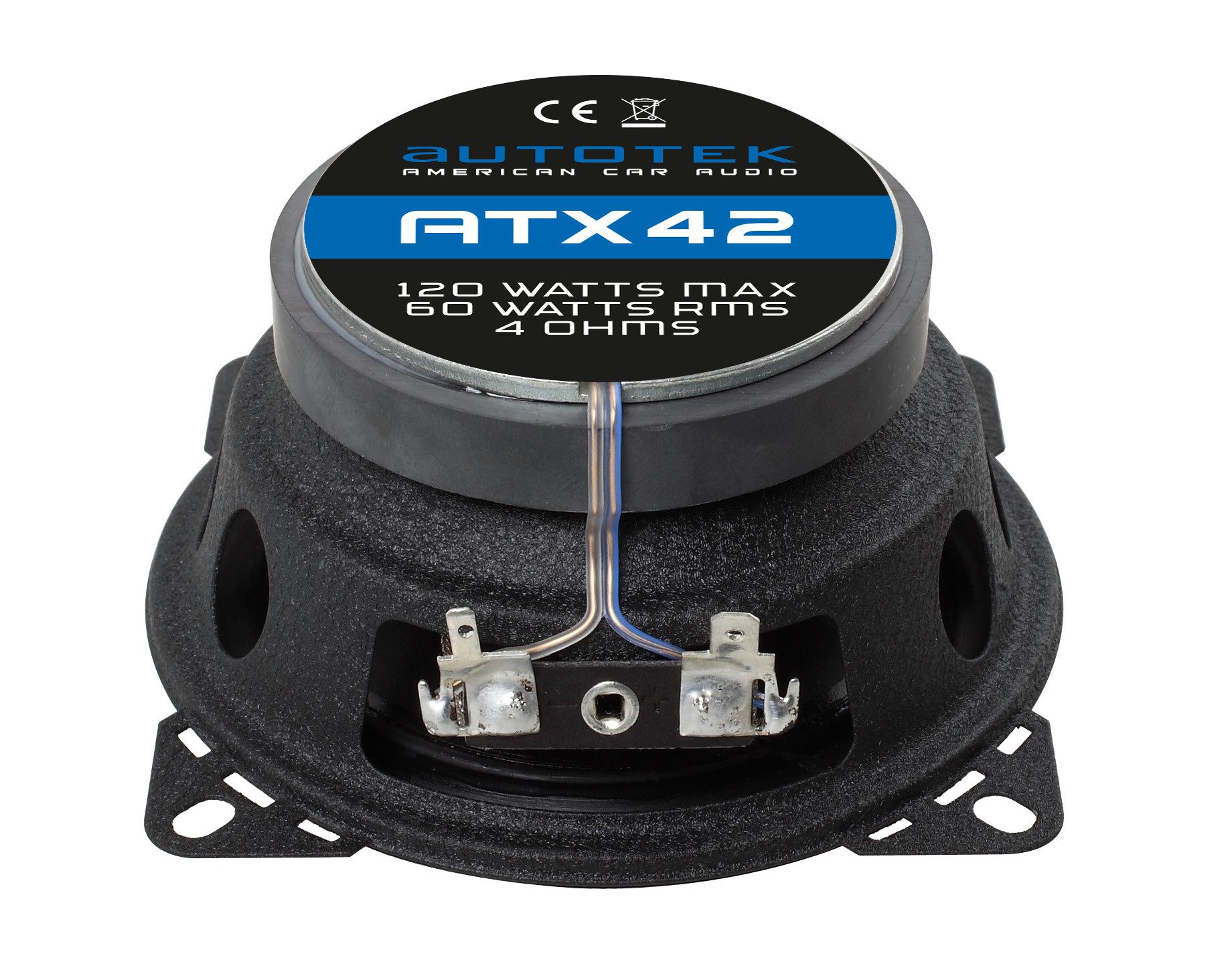 Autotek ATX-42 2-Wege 10cm Koax Lautsprecher Auto-Lautsprecher (60 W)