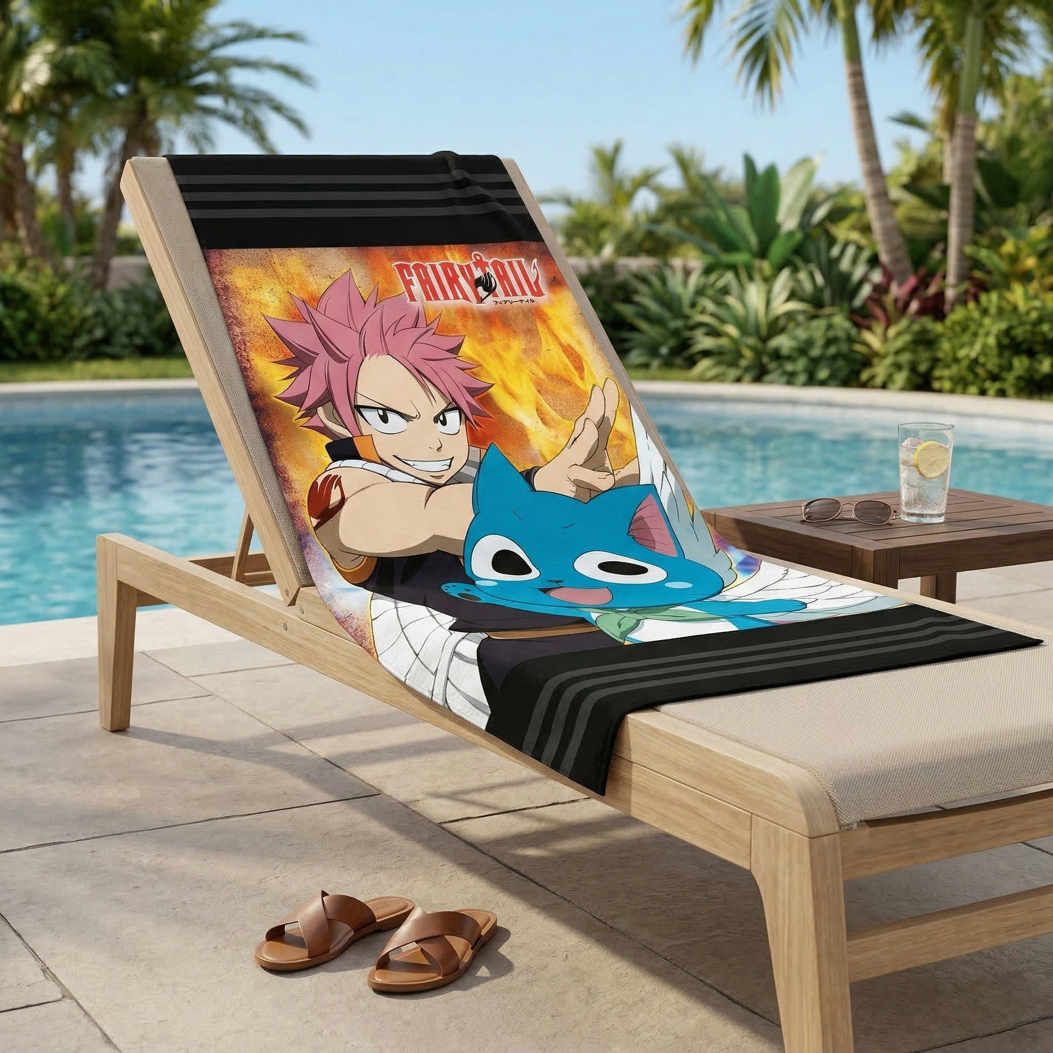 Fairy Tail Strandtuch Anime Fairy Tail Mikrofaser Strandtuch Badetuch XL 70x140, microfaser