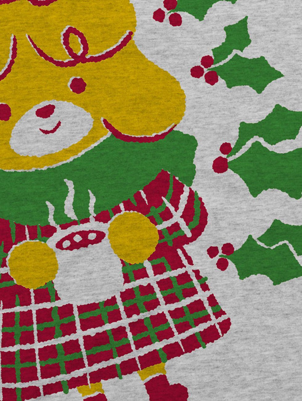 Christmas weihnachtspullover switch Crossing T-Shirt ugly meliert grau Sweater Herren Print-Shirt style3 pulli