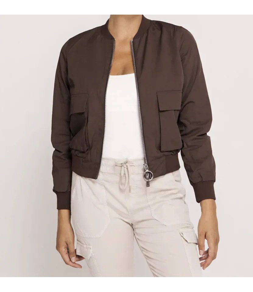 Zhrill Blusenblazer ZHRILL Bomberjacke Julie Sand braun