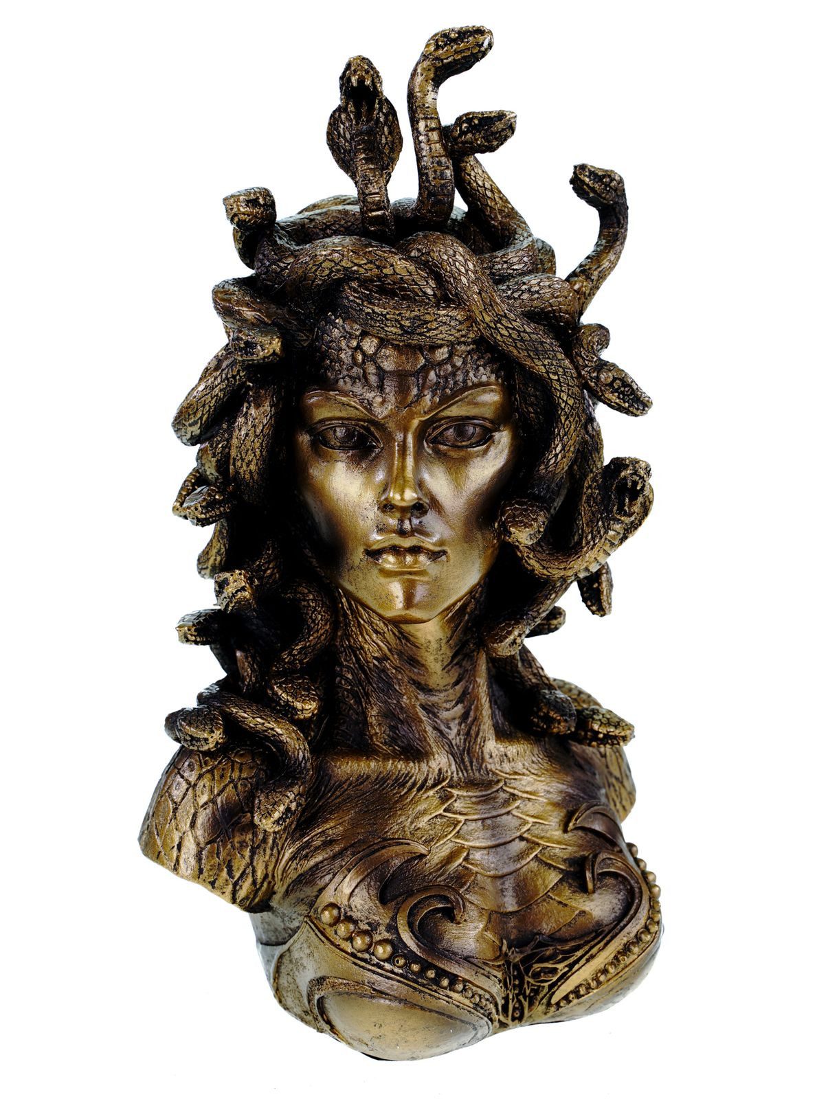 Vogler Dekofigur Medusabüste Figur 28 cm Gorgone Griechische Mythologie Medusa