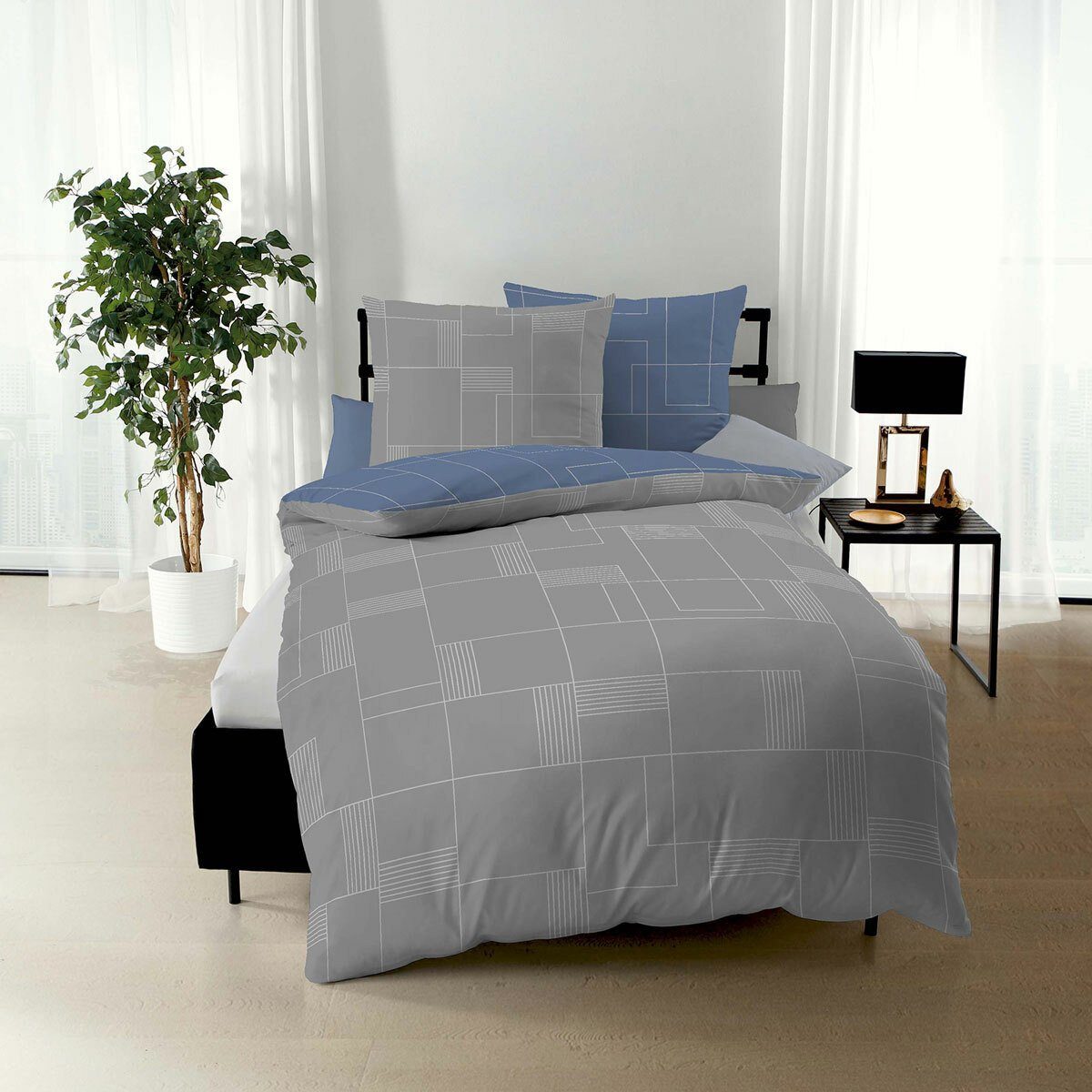 TRAUMSCHLAF Bettwäsche Uptown, Biber, 2 teilig, kuschelige Biberbettwäsche günstig online kaufen