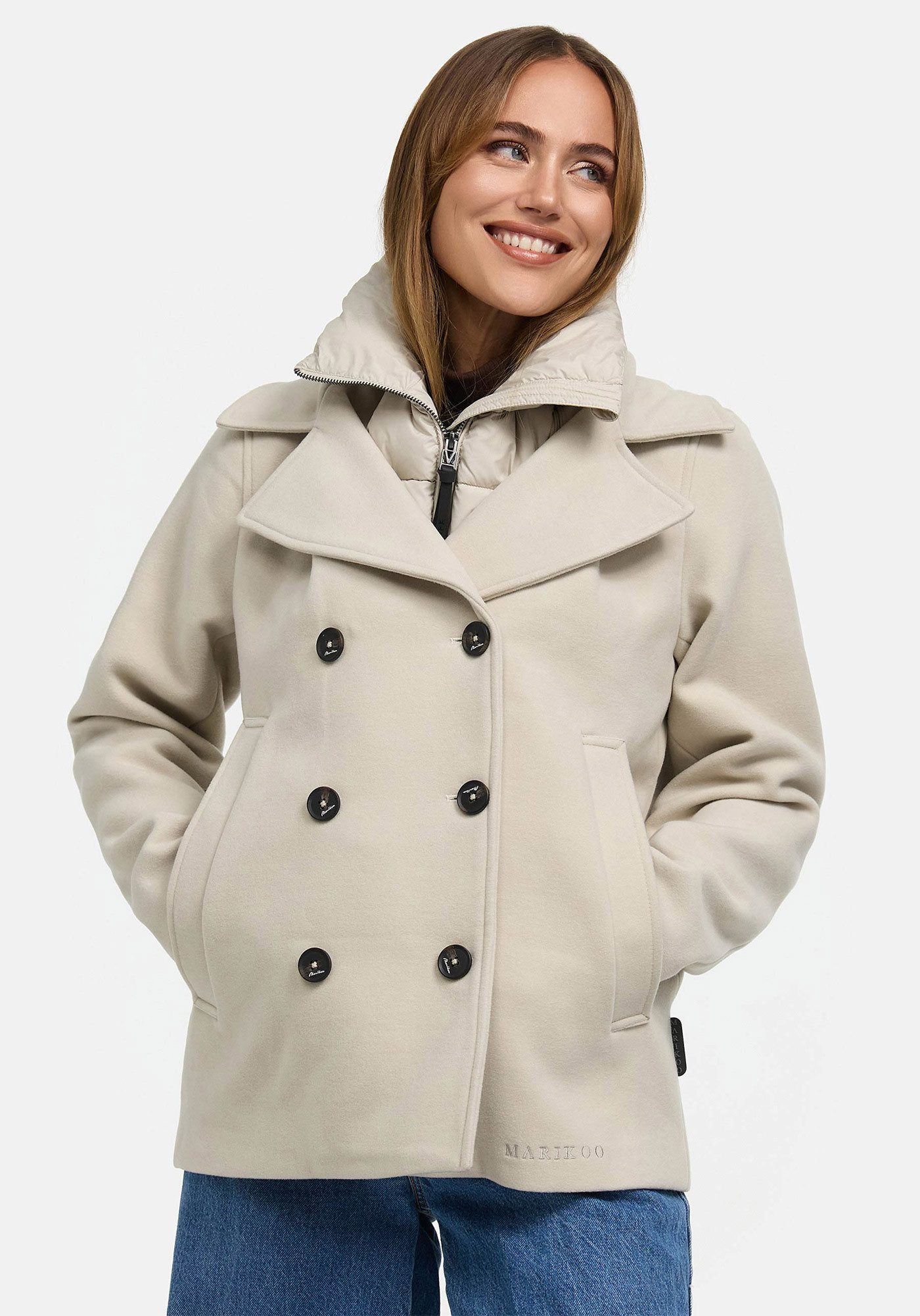 Marikoo Winterjacke Aylaraa Elegante Designer Winterjacke