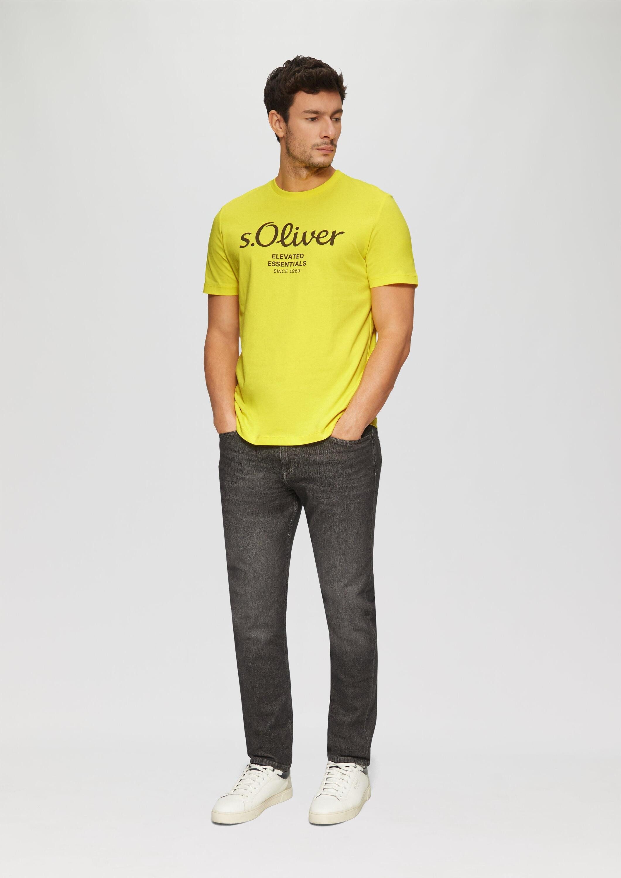 s.Oliver Kurzarmshirt T-Shirt T-Shirt mit Logo-Print