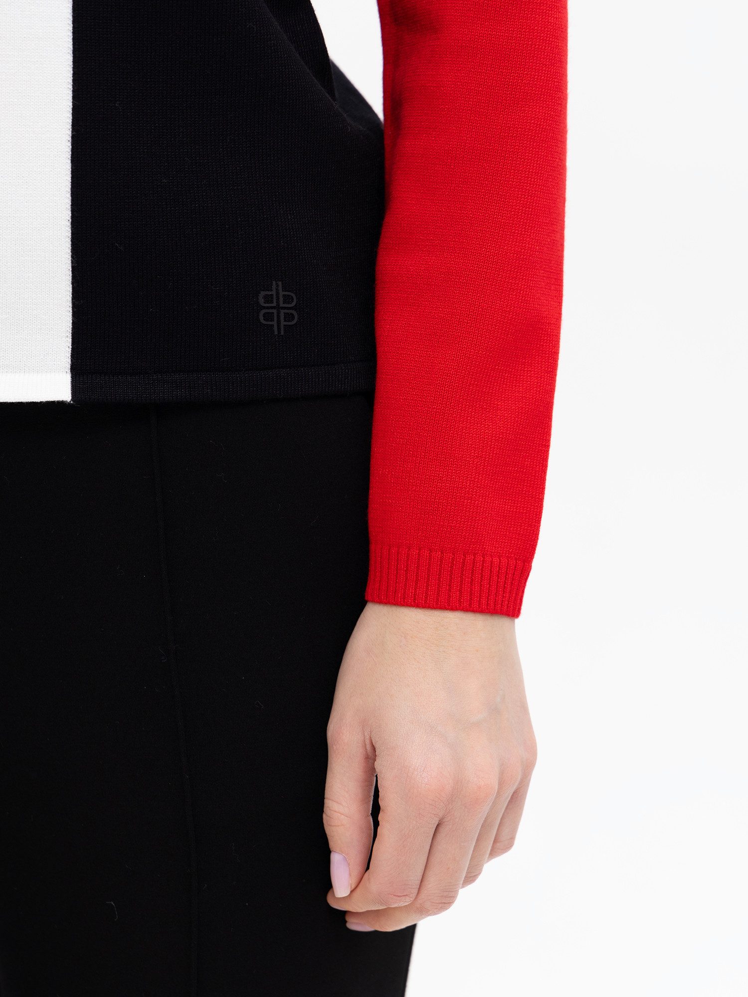 Passioni Strickpullover im Colourblock-Design