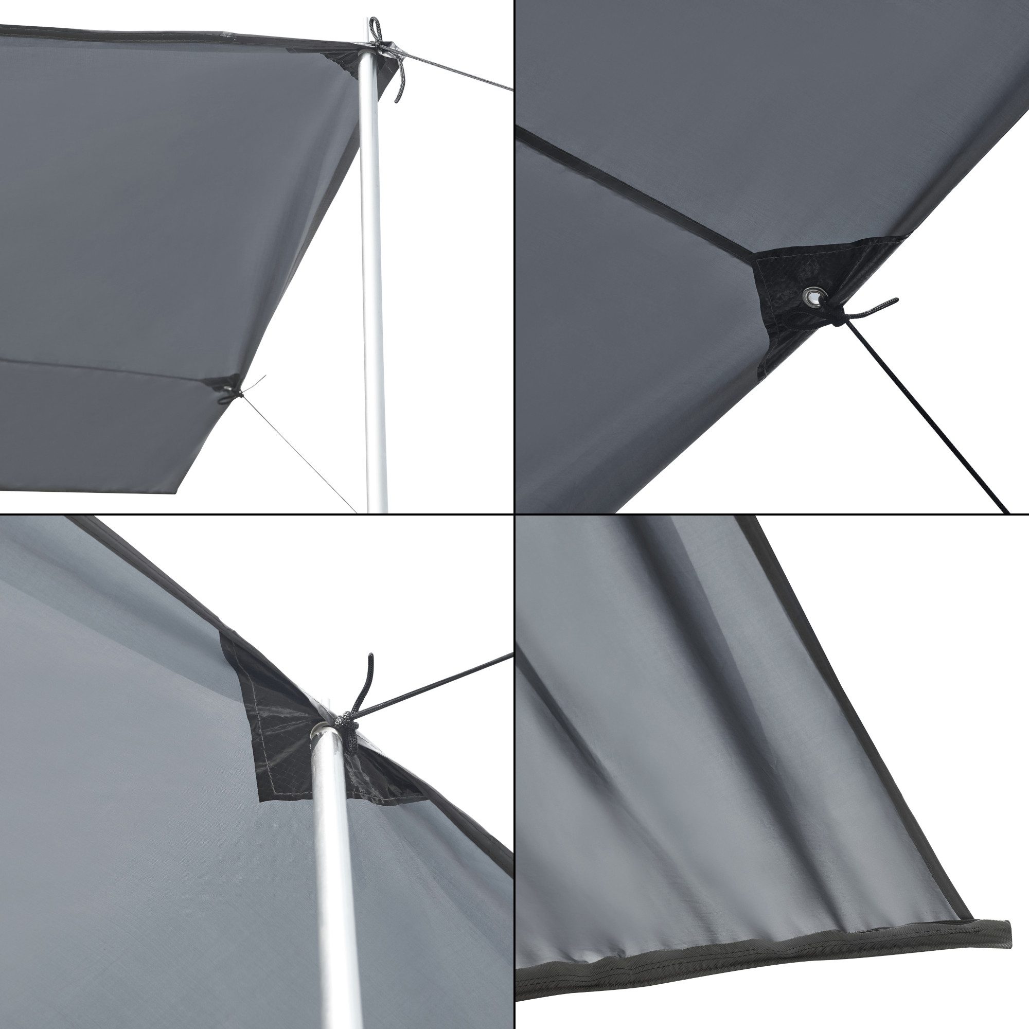 pro.tec Markisenvorzelt, »Beuningen« Wohnwagen-Vorzelt 400 x 240 x 235 cm Grau