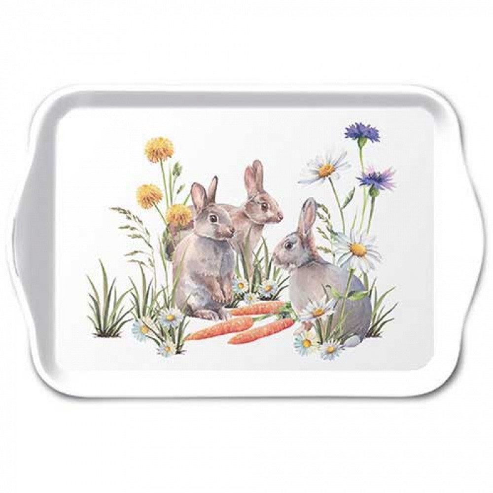 Ambiente Luxury Paper Products Tablett Dekotablett, Serviertablett, Planzen, Blumen, Tiere, Vogel, Melamine, Themes Flowers - Plants, Animals Occasions Easter Season Spring, Colour Multi-coloured, Carrot treat Kollektion, Karotten-Leckerli - Kaninchen, (1-tlg), Meer, Strand Sommer, Frühling, Herbst, Winter