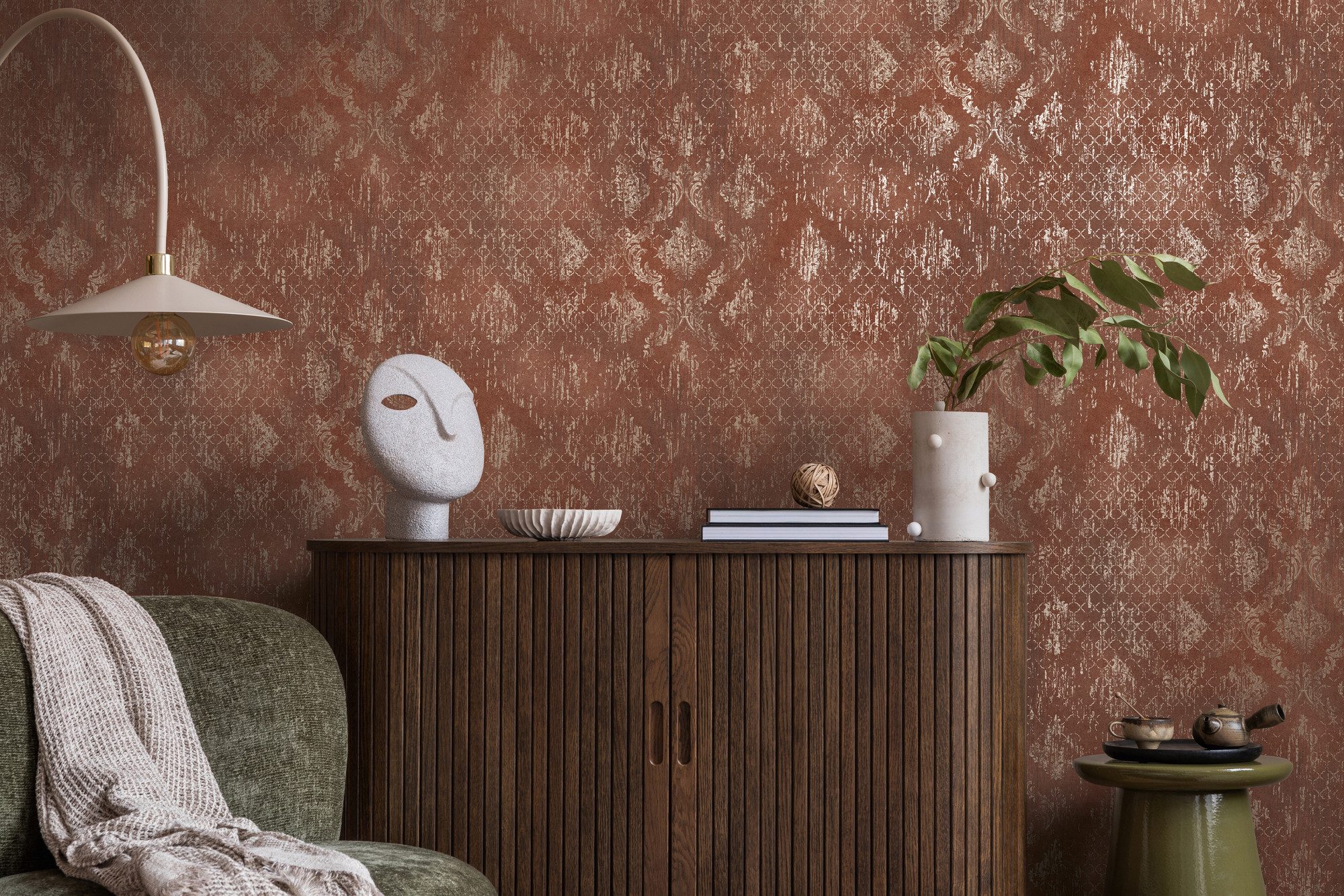 living walls Vliestapete Ornamenttapete diverse Farben strukturiert vintage, strukturiert, Barock, (1 St)