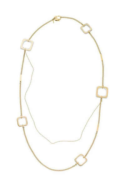 DKNY Collier Damen, aus Edelstahl, verschiedene Kettenarten, 80cm lang, Karabiner, Gold