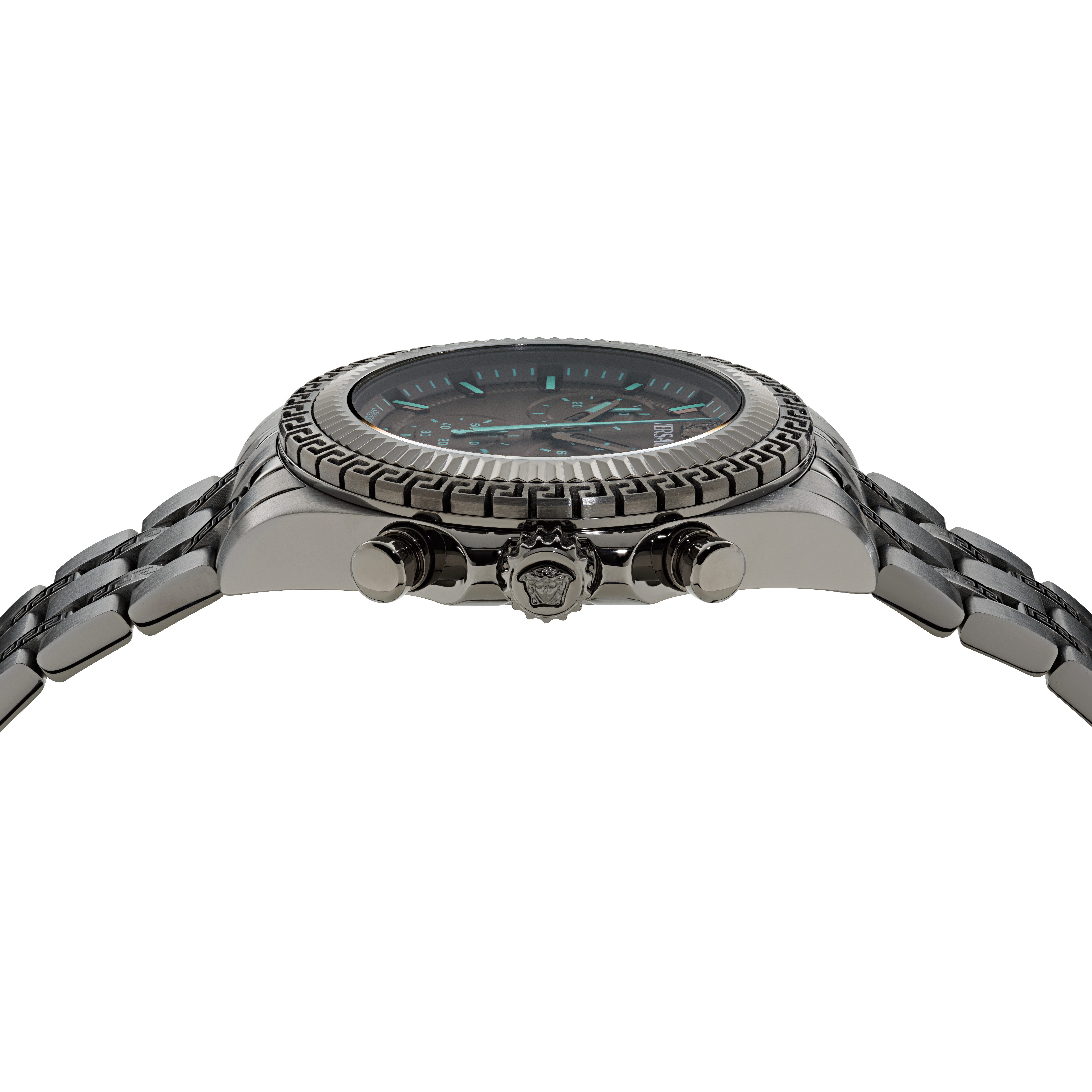 Versace Chronograph FORNAX VE0W00625, Quarzuhr, Armbanduhr, Herrenuhr, Swiss Made, Edelstahlarmband, analog