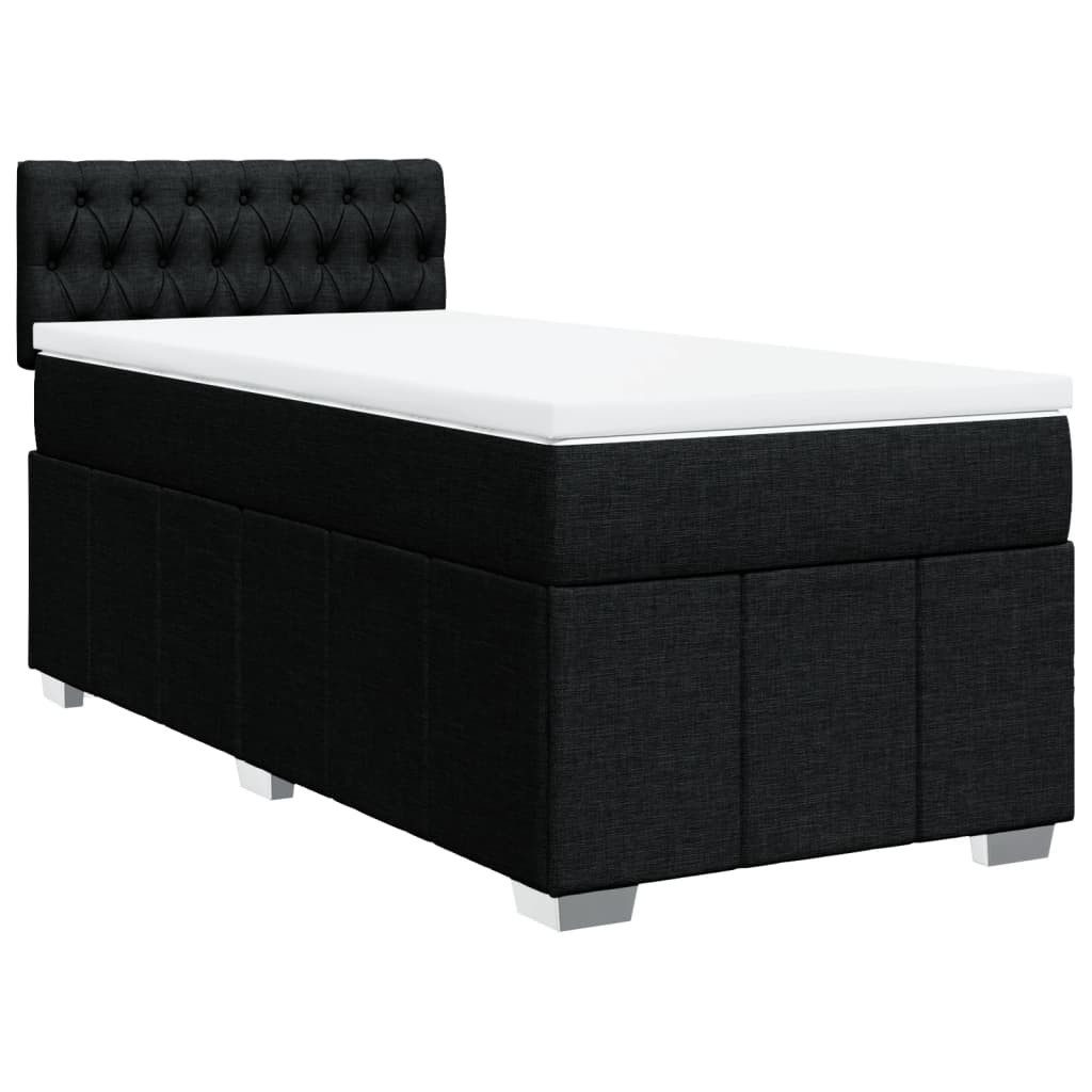 vidaXL Bett Boxspringbett mit Matratze Schwarz günstig online kaufen